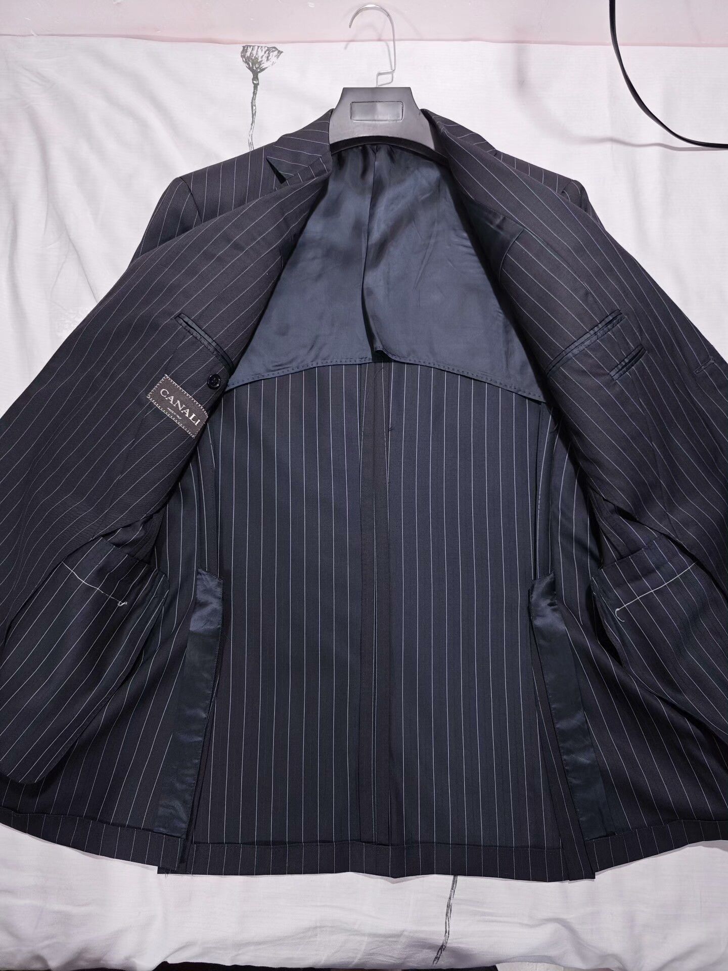 Canali Italian Wool Blazer with Pinstripes Size US M / EU 48-50 / 2 - 6 Thumbnail