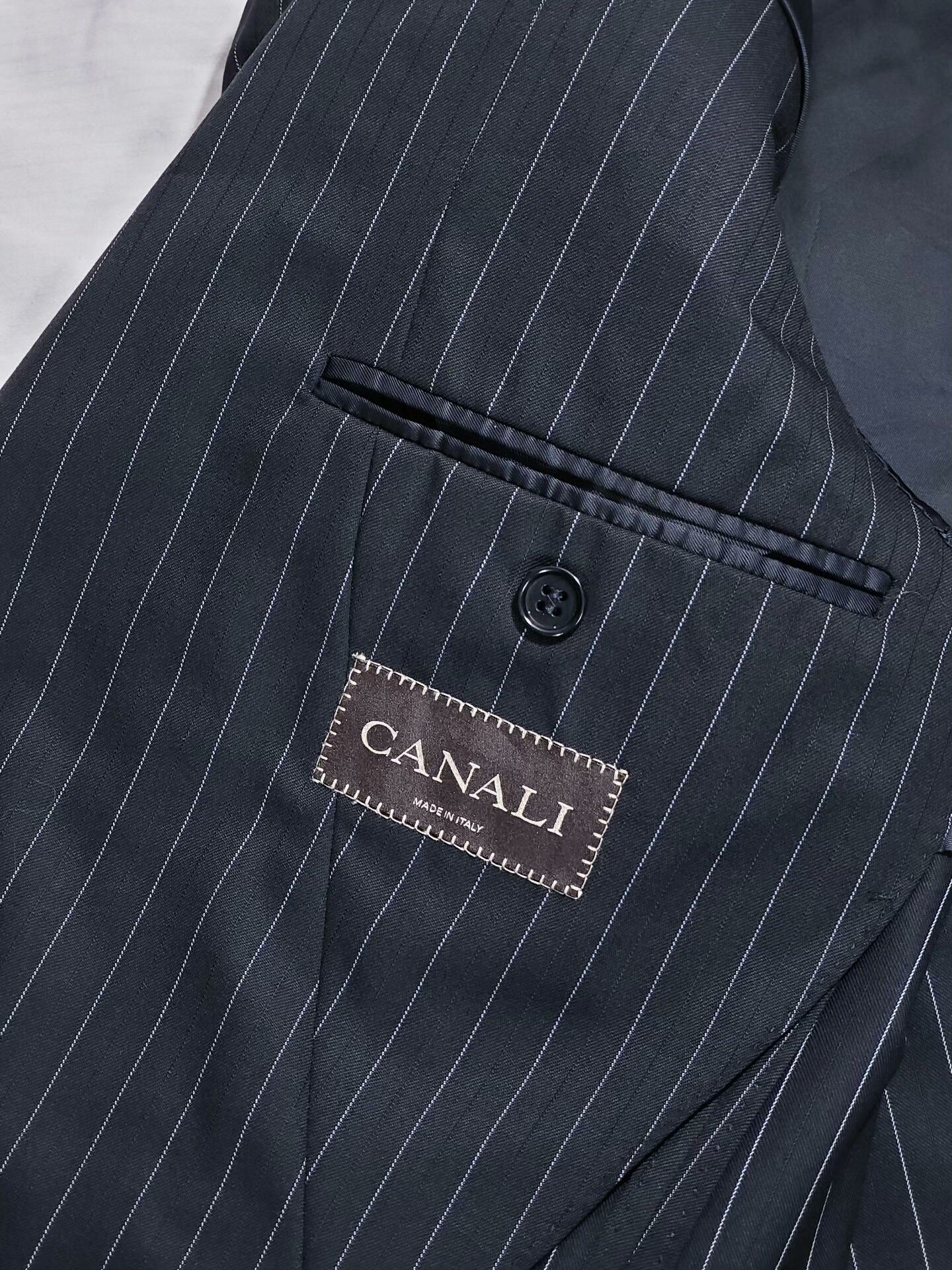 Canali Italian Wool Blazer with Pinstripes Size US M / EU 48-50 / 2 - 7 Thumbnail