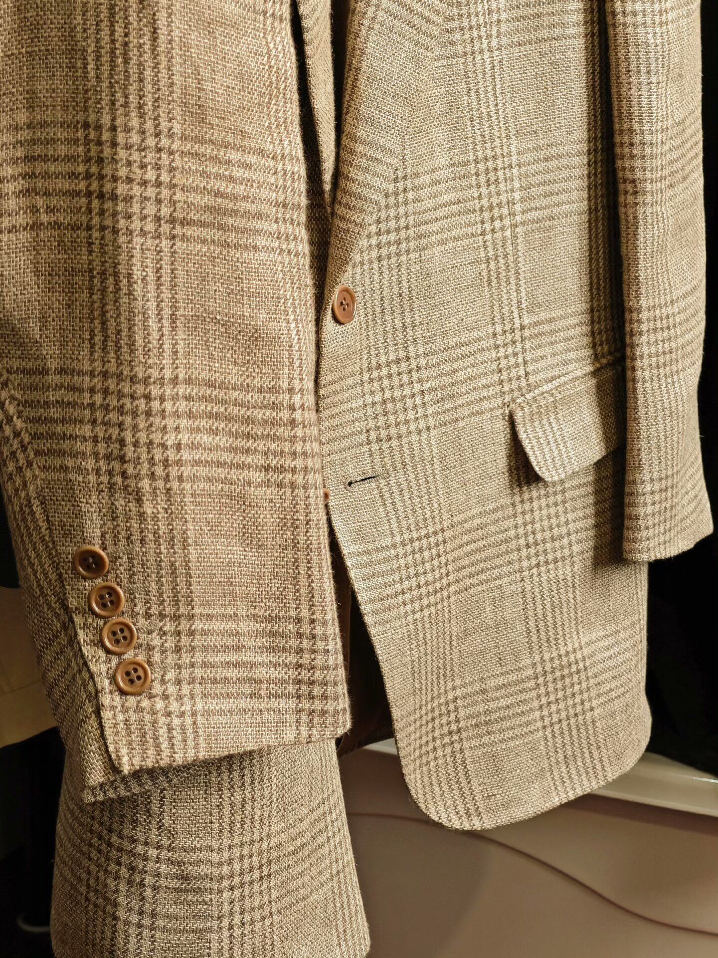 Valentino Vintage Valentino Linen Check Suit Size US M / EU 48-50 / 2 - 3 Thumbnail