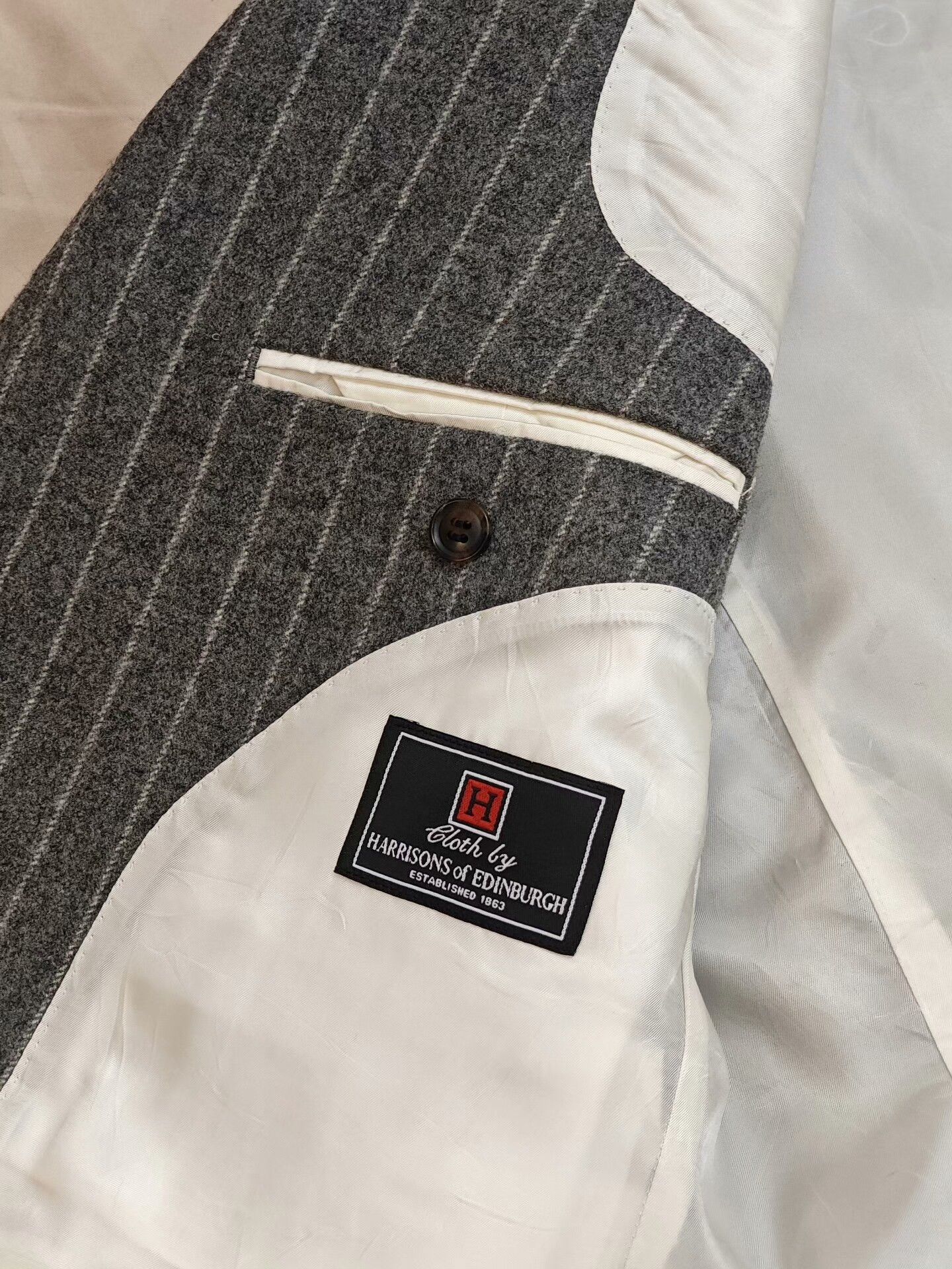 Harrington Custom Harrisons Flannel Suit Jacket Size US L / EU 52-54 / 3 - 7 Thumbnail