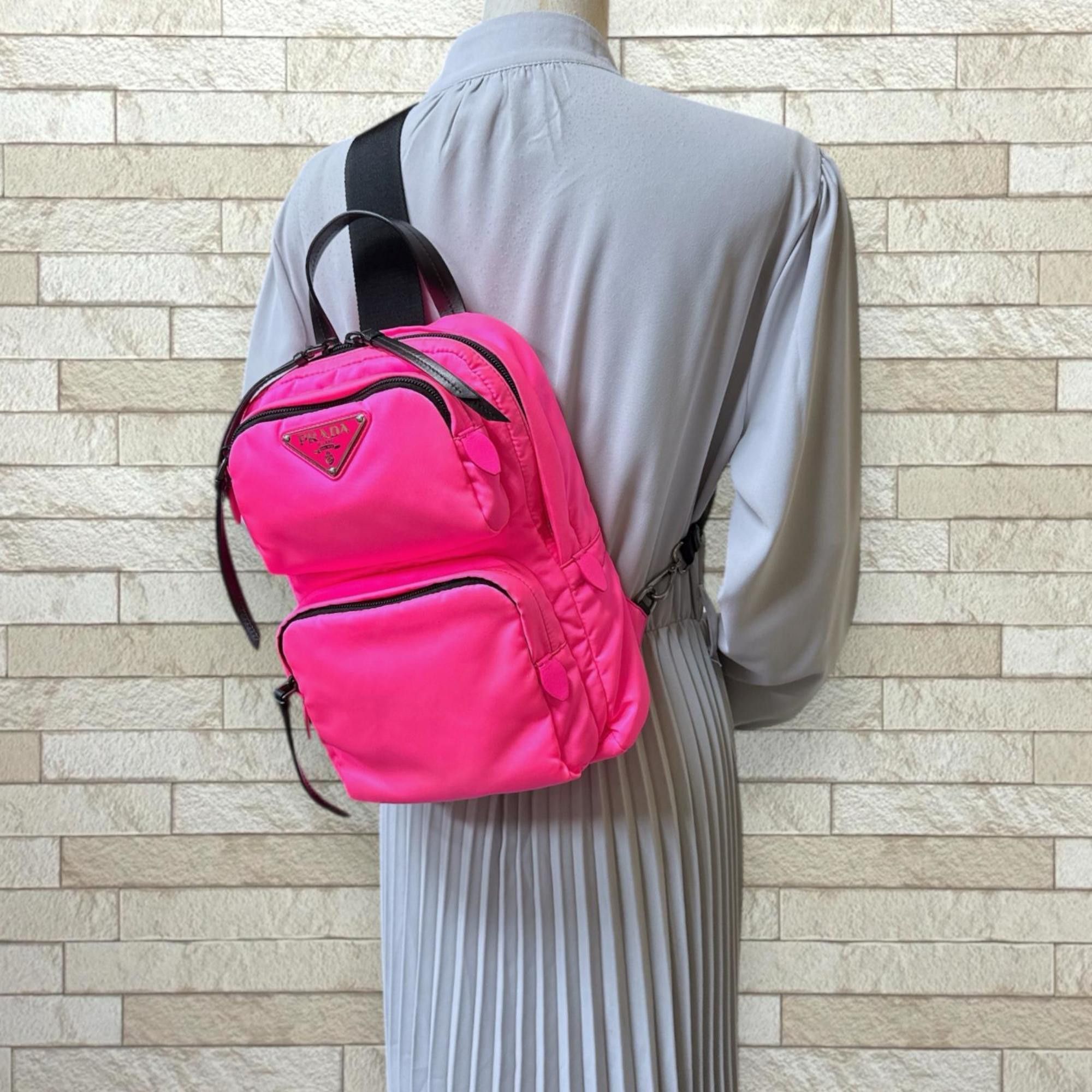 Prada Pre-owned Prada nylon body bag, 1BZ026, pink, women's. Size ONE SIZE - 2 Thumbnail