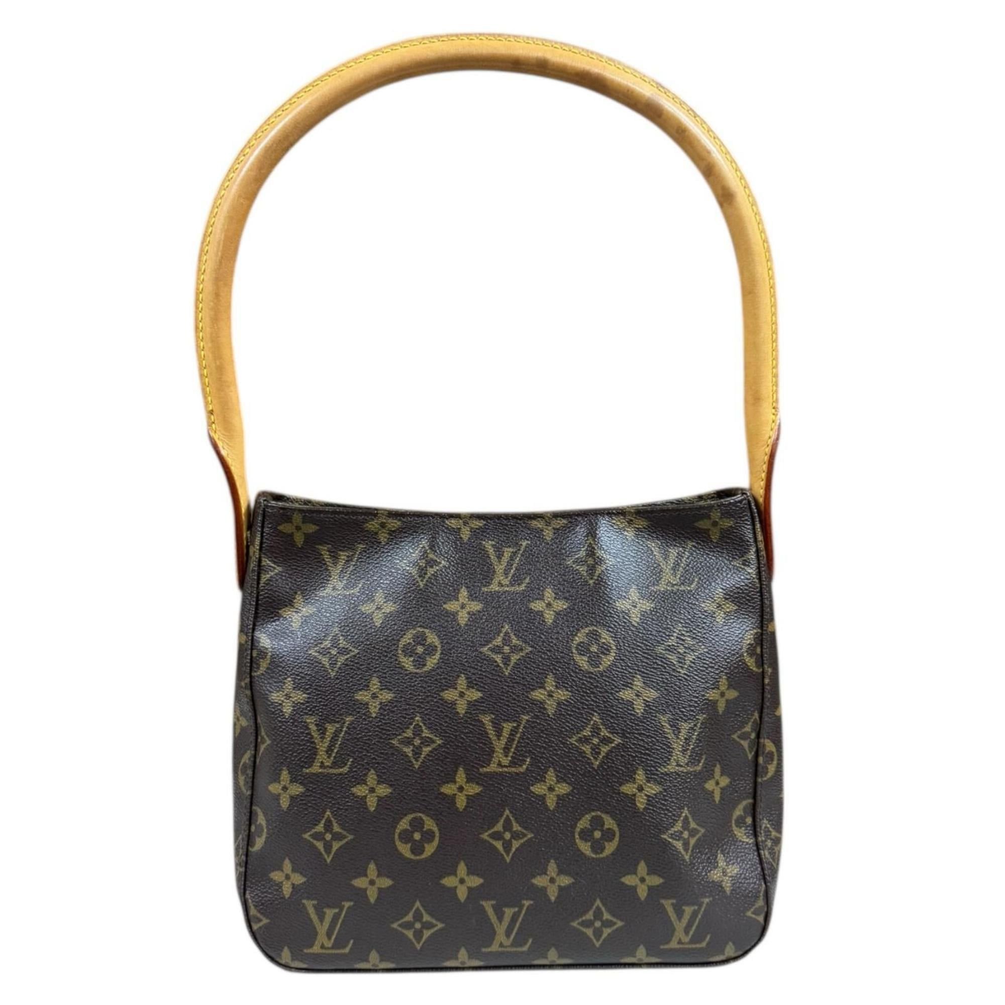 Louis Vuitton Pre-owned Louis Vuitton Looping MM Monogram Shoulder Bag in Brown Canvas (M51146) for Women. Size ONE SIZE - 3 Thumbnail