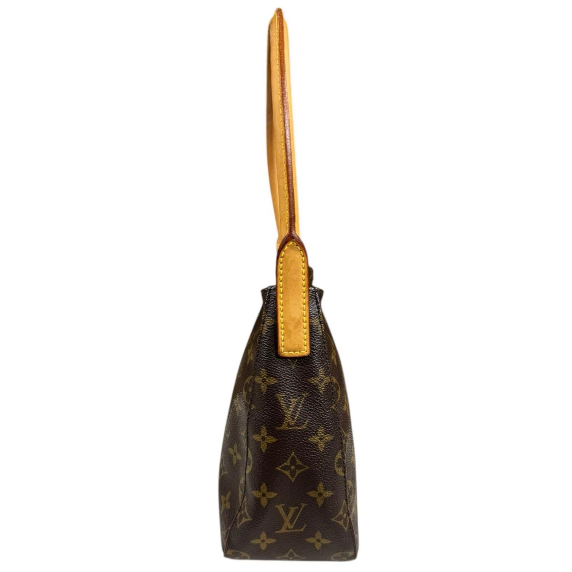 Louis Vuitton Pre-owned Louis Vuitton Looping MM Monogram Shoulder Bag in Brown Canvas (M51146) for Women. Size ONE SIZE - 4 Thumbnail
