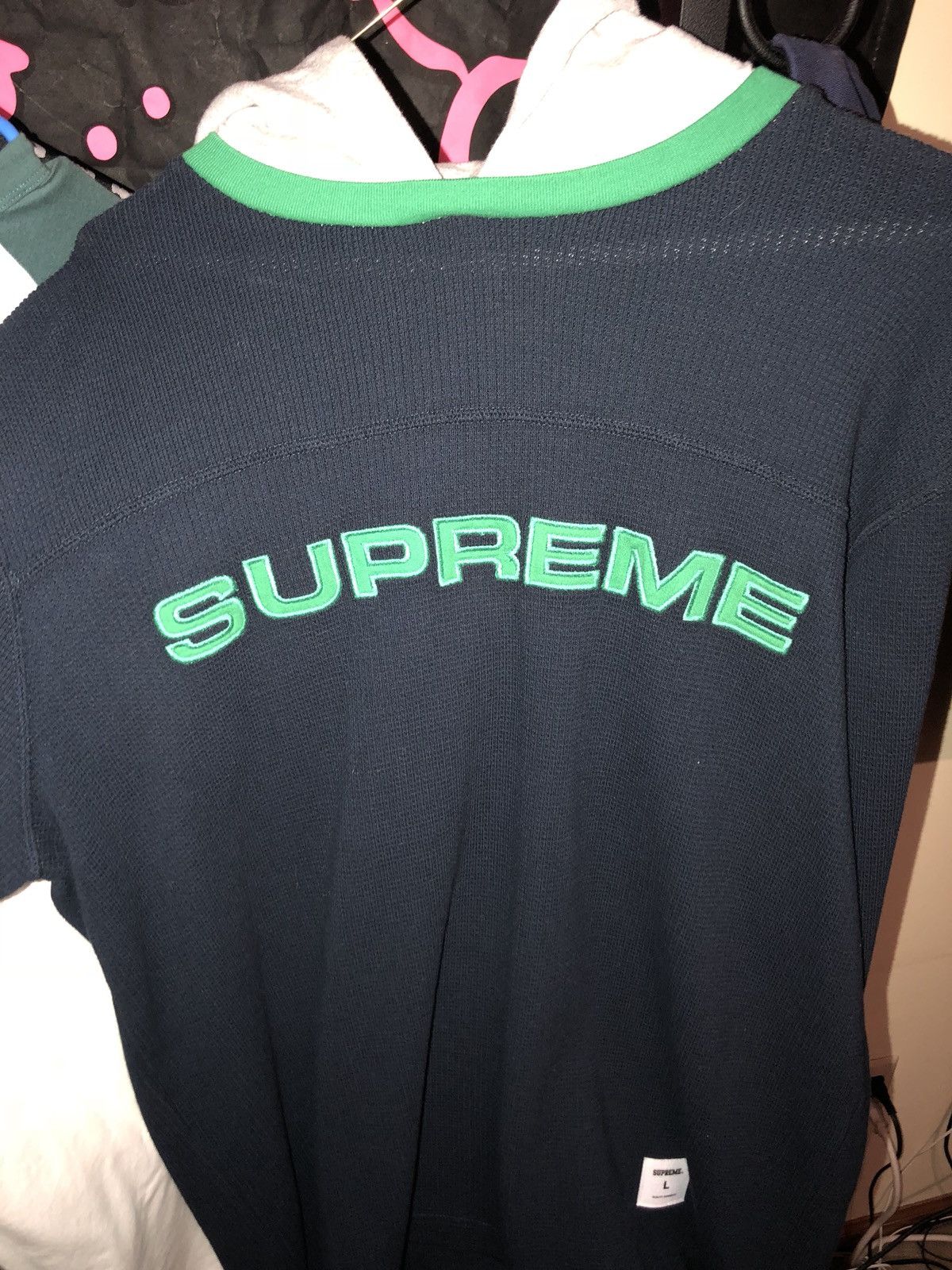 Supreme Hooded Waffle Ringer Tops