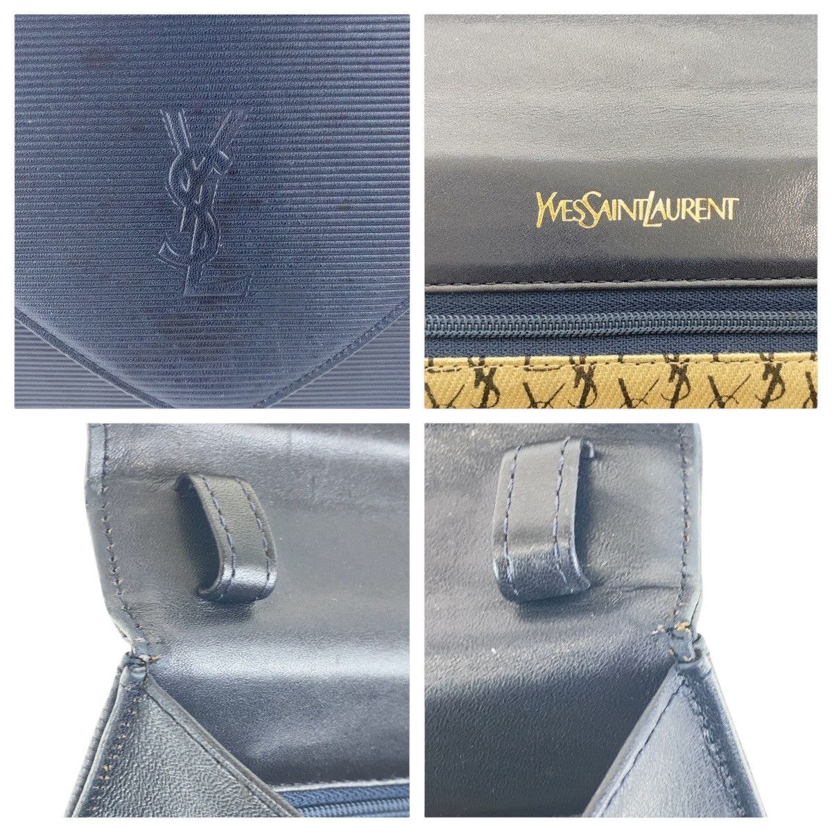 Yves Saint Laurent Yves Saint Laurent Yves Saint Laurent Logo Embossed Leather Shoulder Bag Leather Shoulder Bag DUTY FREE for USA Size ONE SIZE - 4 Thumbnail