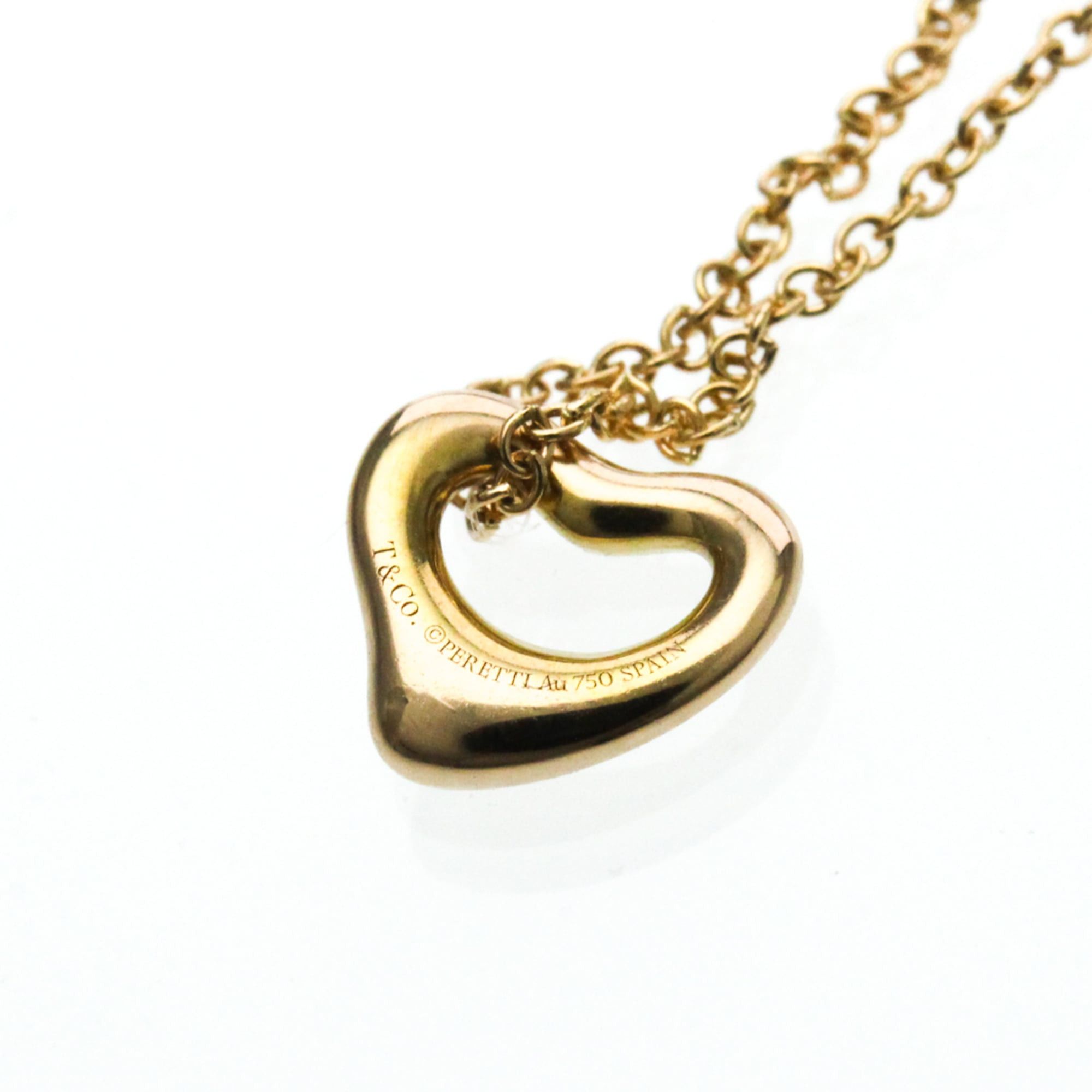 Tiffany & Co. Tiffany Open Heart Necklace Extra Mini Pink Gold (18K) No Stone Men,Women Fashion Pendant Necklace (Pink Gold) Size ONE SIZE - 7 Thumbnail