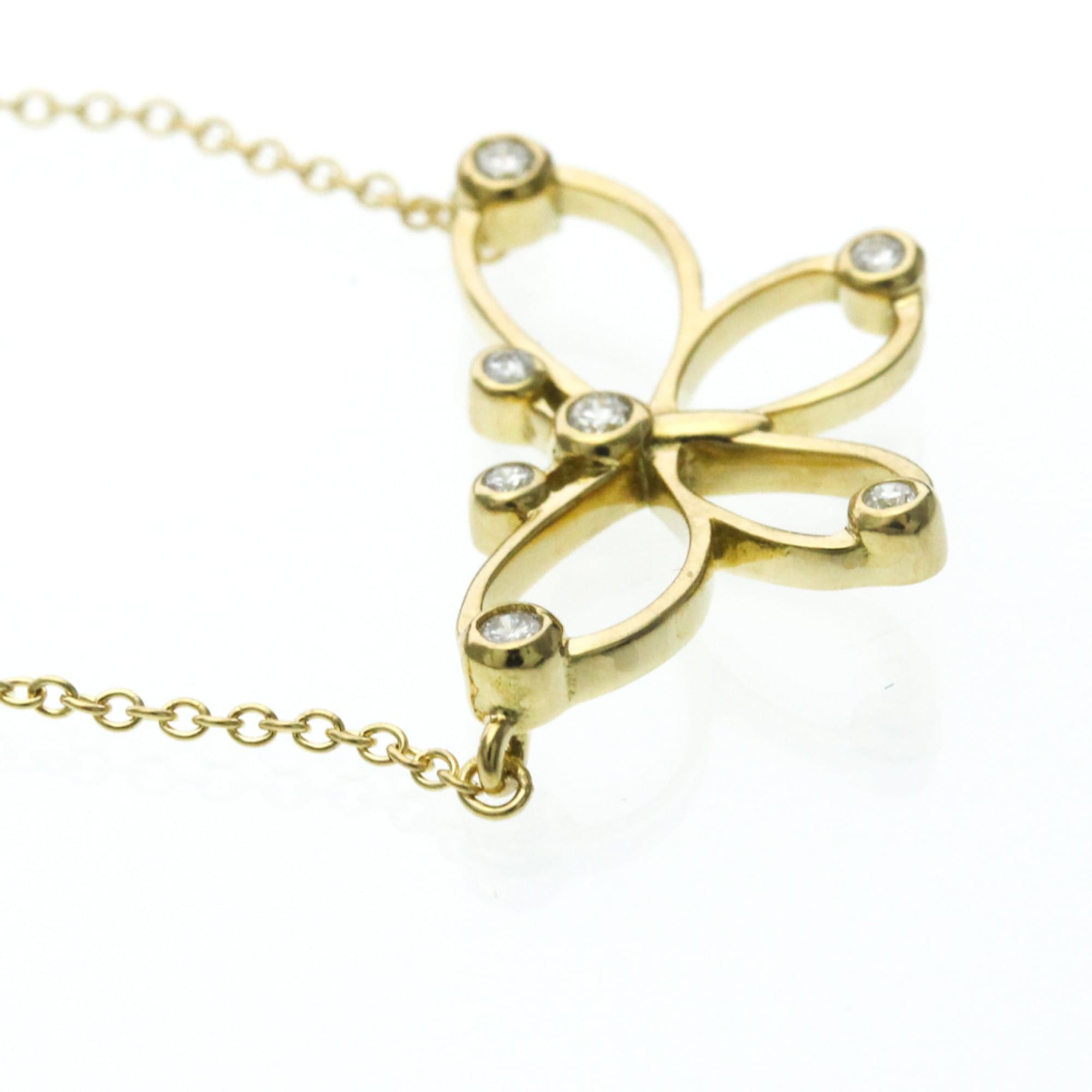 Tiffany & Co. Tiffany Butterfly Diamond Necklace Yellow Gold (18K) Diamond Women,Men Fashion Pendant Necklace (Gold) Size ONE SIZE - 11 Thumbnail