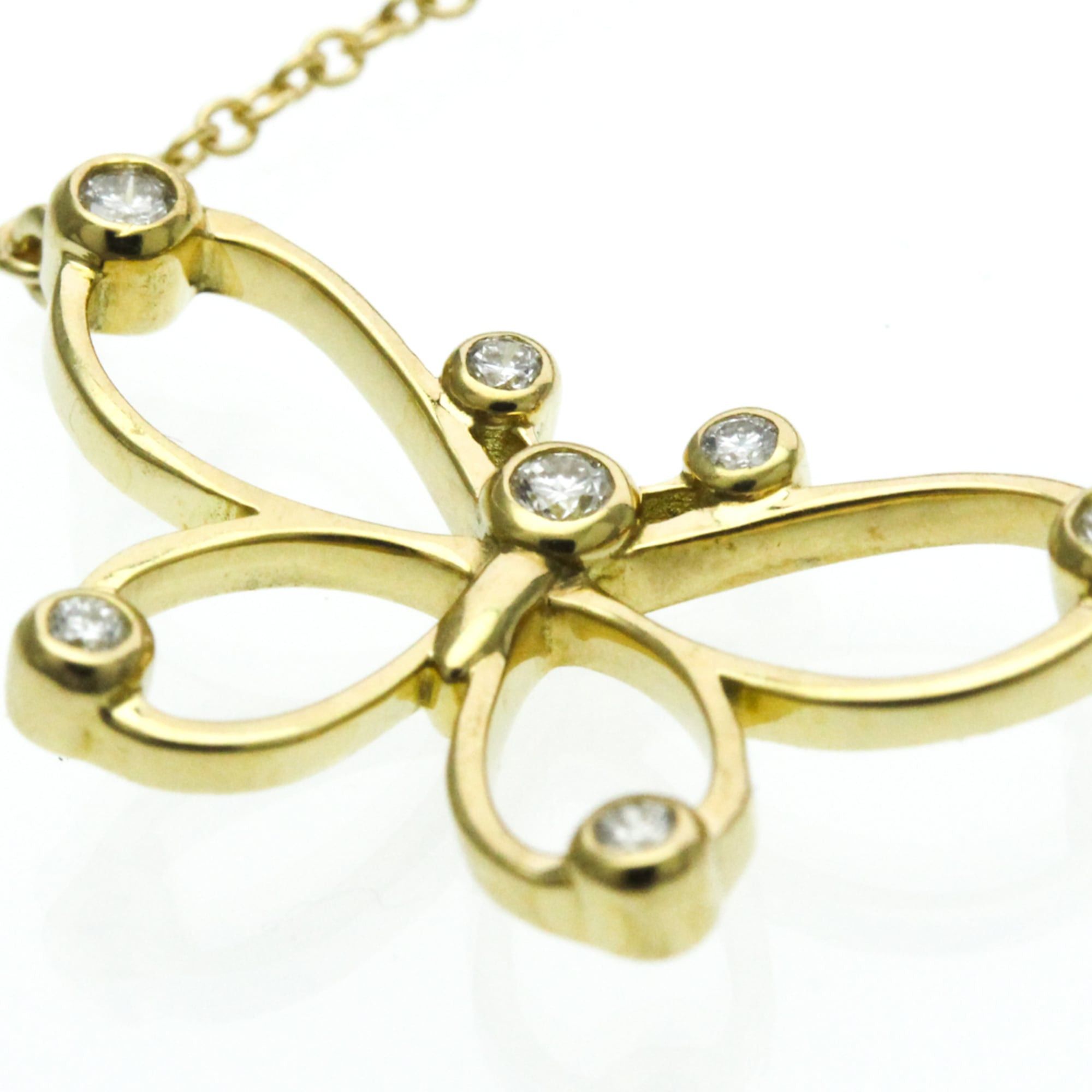 Tiffany & Co. Tiffany Butterfly Diamond Necklace Yellow Gold (18K) Diamond Women,Men Fashion Pendant Necklace (Gold) Size ONE SIZE - 6 Thumbnail