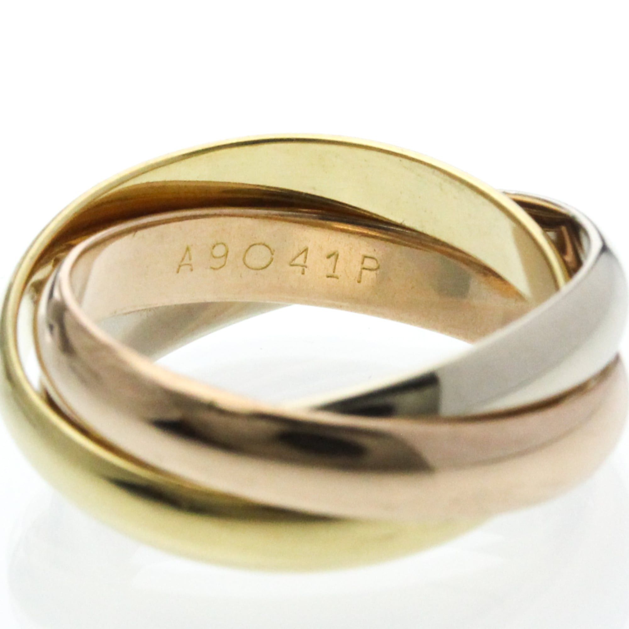 Cartier Trinity Yellow Gold (18K),Pink Gold (18K),White Gold (18K) Fashion No Stone Band Ring Gold