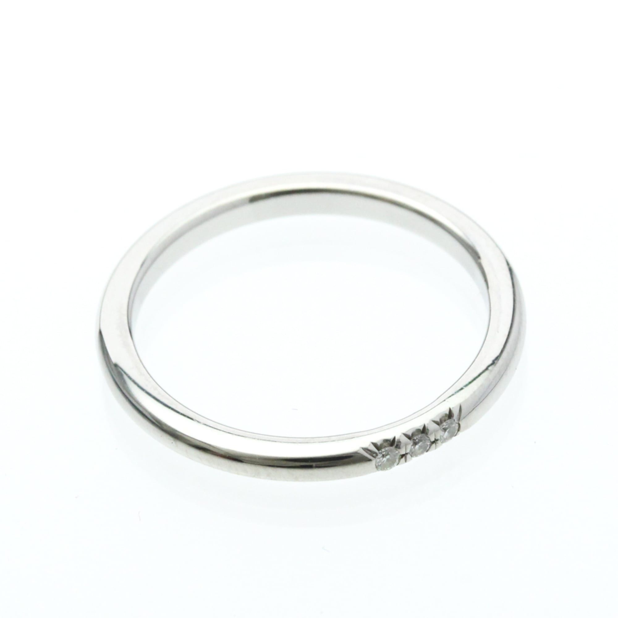 Tiffany & Co. Tiffany Forever Ring 3P Diamond Platinum Fashion Diamond Band Ring Silver Size ONE SIZE - 9 Thumbnail