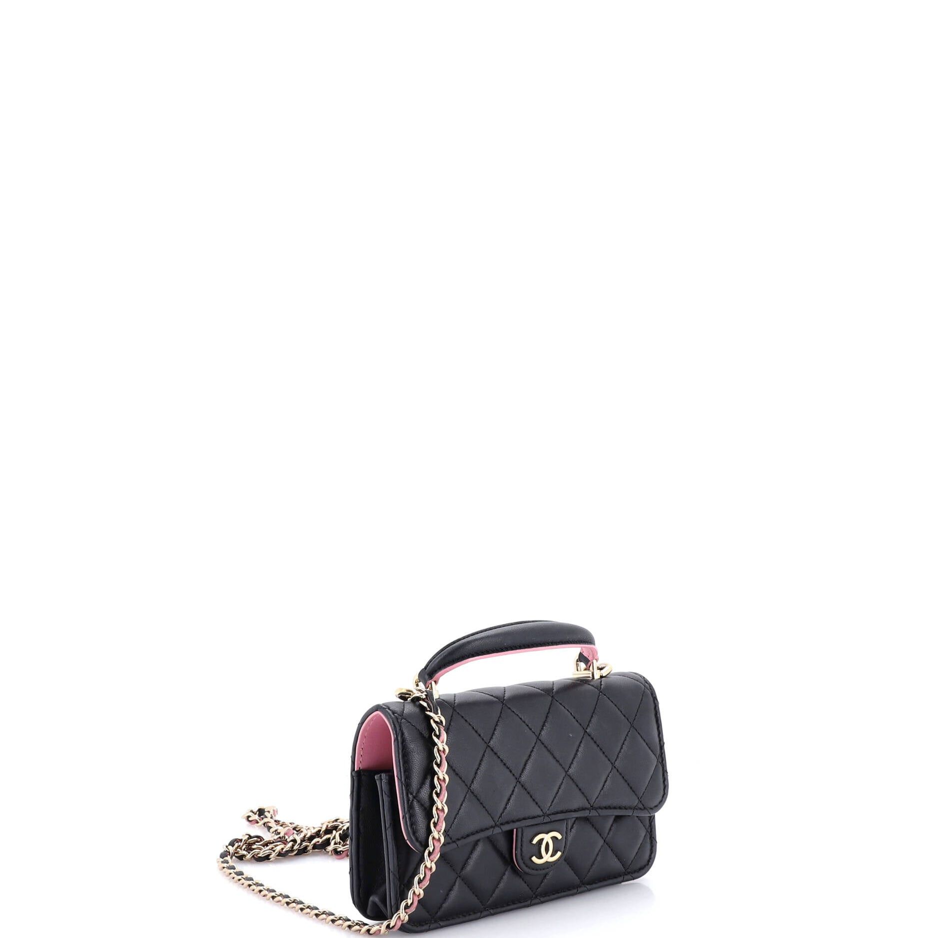 Chanel Classic Top Handle Flap Phone Holder with Chain Size ONE SIZE - 2 Thumbnail