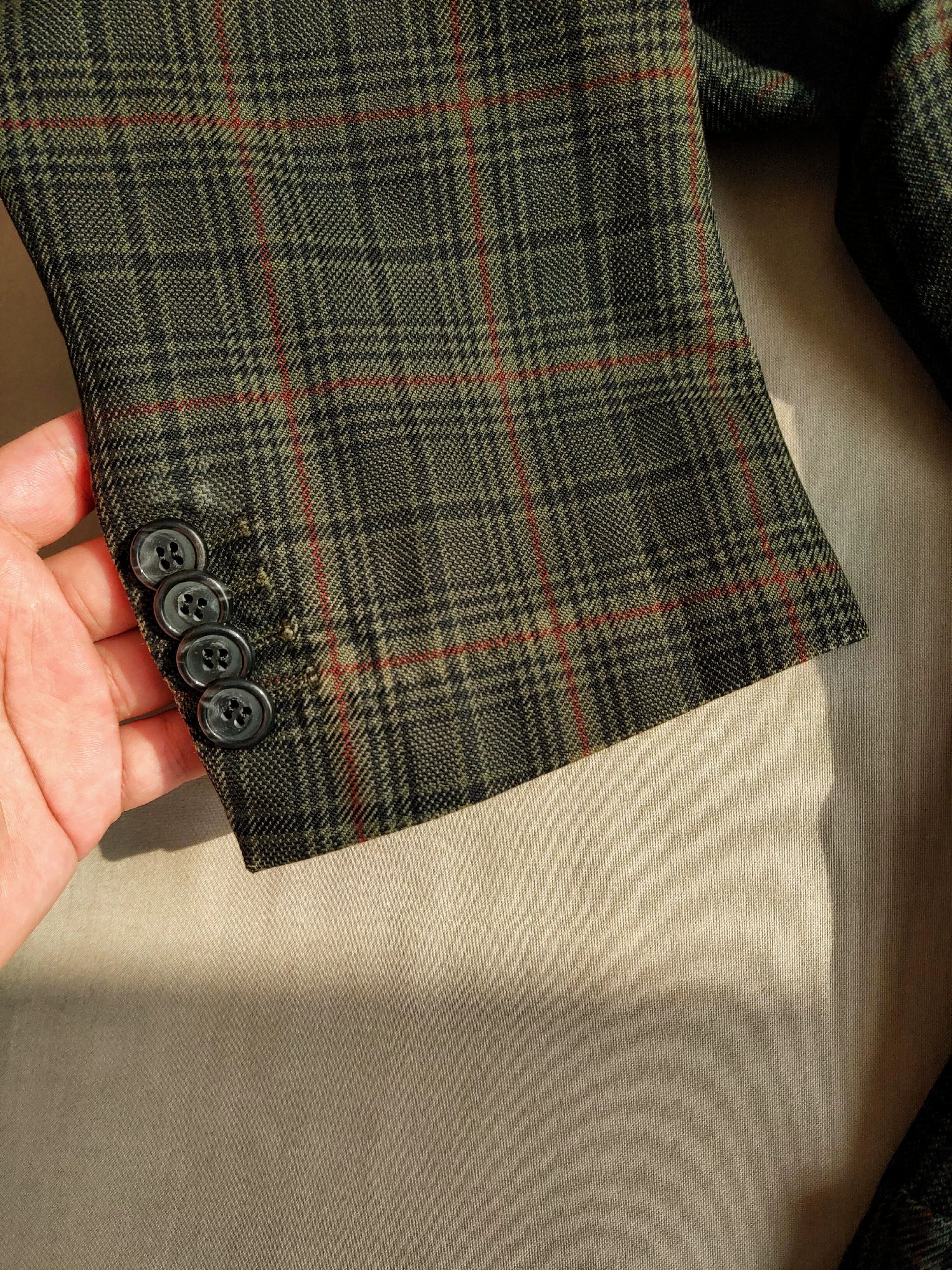 Eidos Napoli Italian Checked Cotton Blazer by Eidos Size US M / EU 48-50 / 2 - 5 Thumbnail