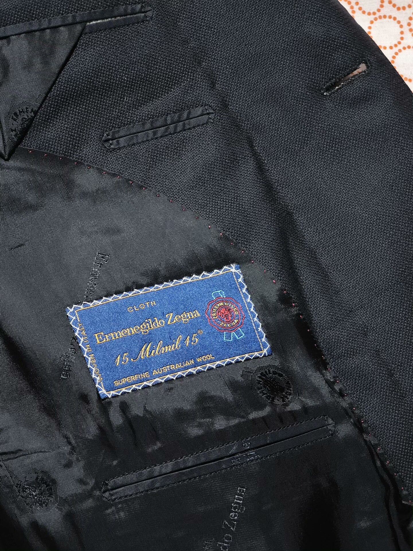 Ermenegildo Zegna Custom Zegna Black Wool Suit Size US M / EU 48-50 / 2 - 8 Thumbnail