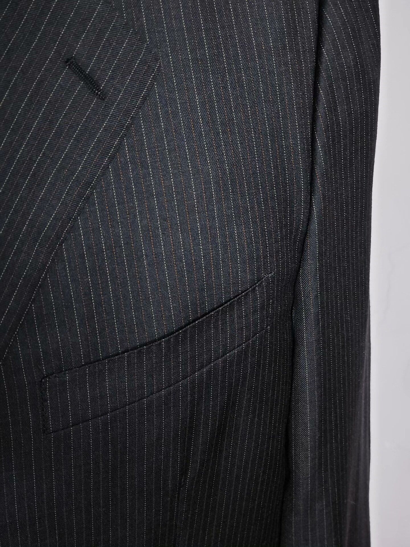 Canali Italian Wool Blazer with Pinstripes Size US XXL / EU 58 / 5 - 2 Thumbnail