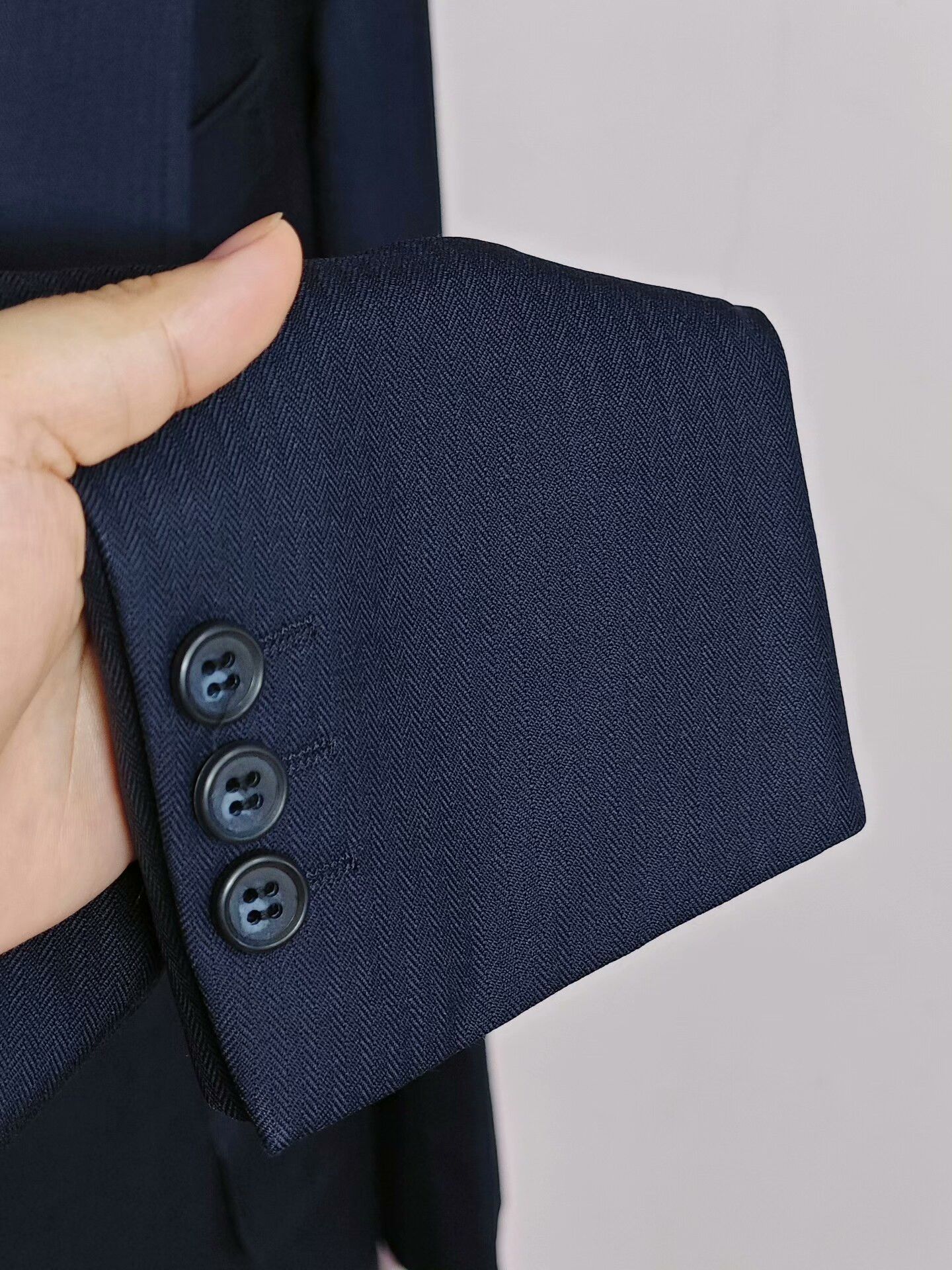 Holland & Sherry Custom Navy Wool Suit Jacket Size US S / EU 44-46 / 1 - 4 Thumbnail