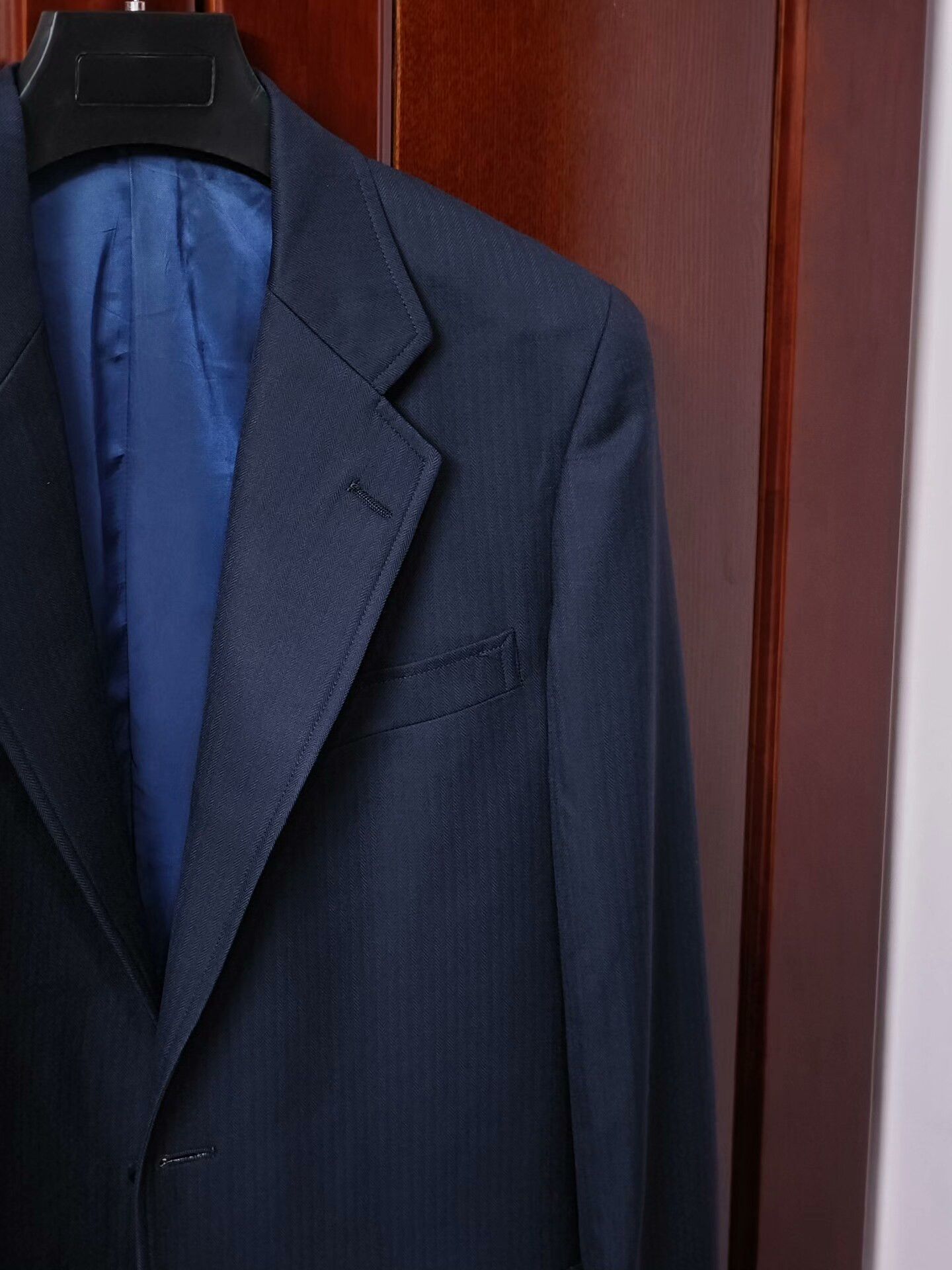 Holland & Sherry Custom Navy Wool Suit Jacket Size US S / EU 44-46 / 1 - 2 Thumbnail