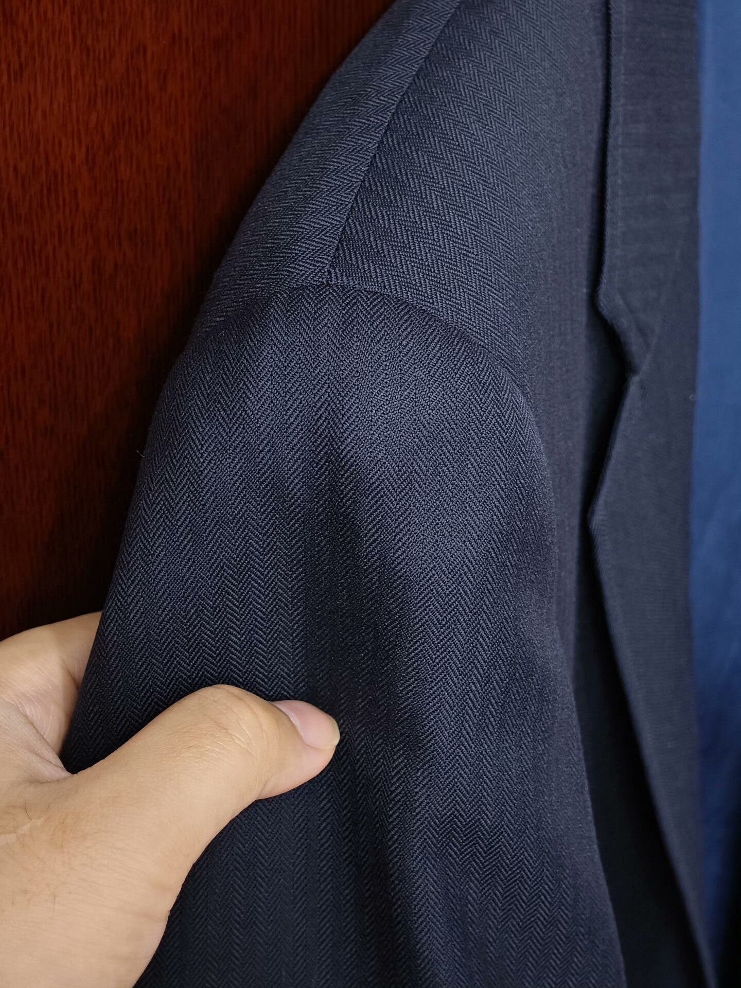 Holland & Sherry Custom Navy Wool Suit Jacket Size US S / EU 44-46 / 1 - 3 Thumbnail