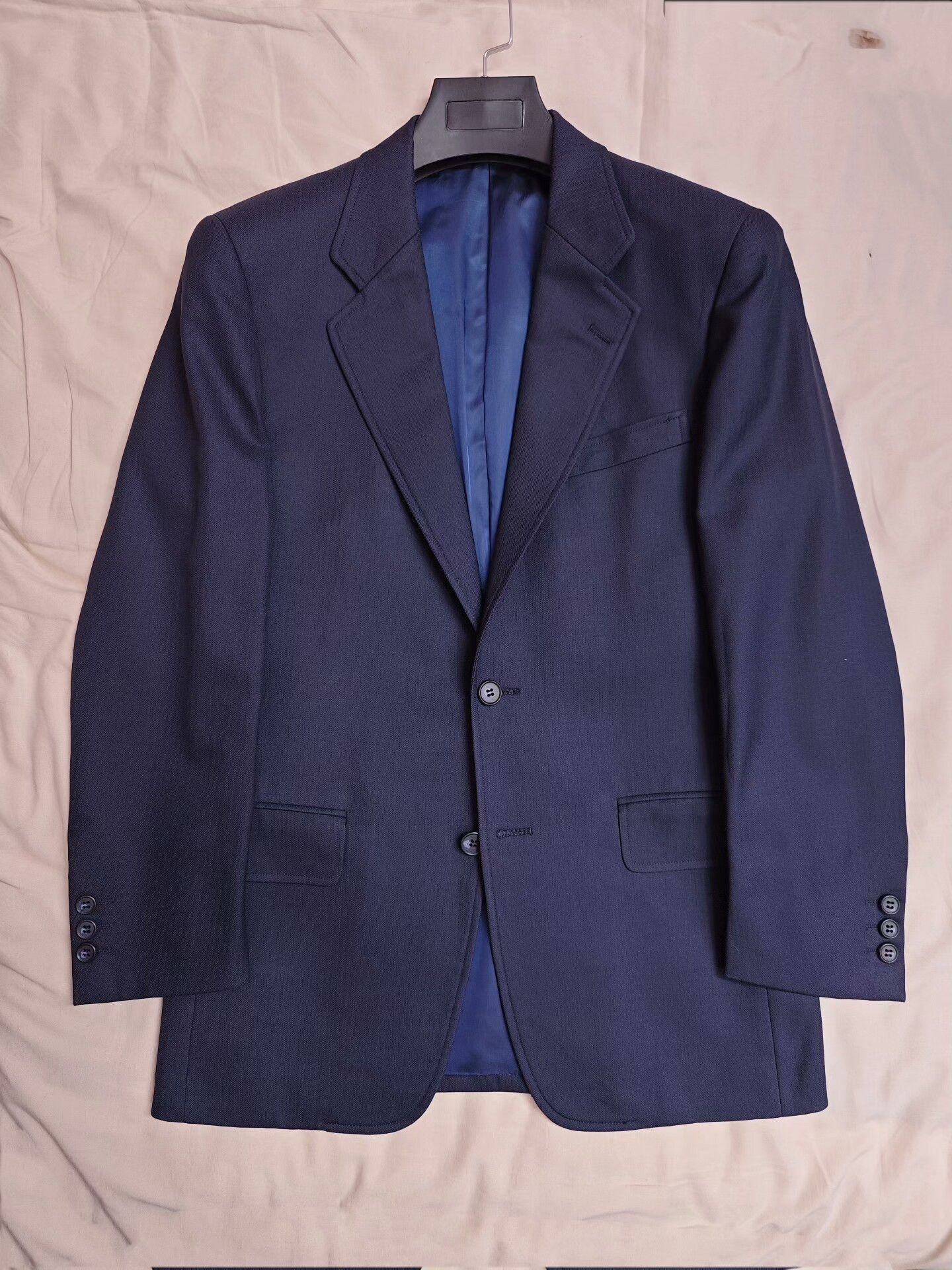 Holland & Sherry Custom Navy Wool Suit Jacket Size US S / EU 44-46 / 1 - 5 Thumbnail
