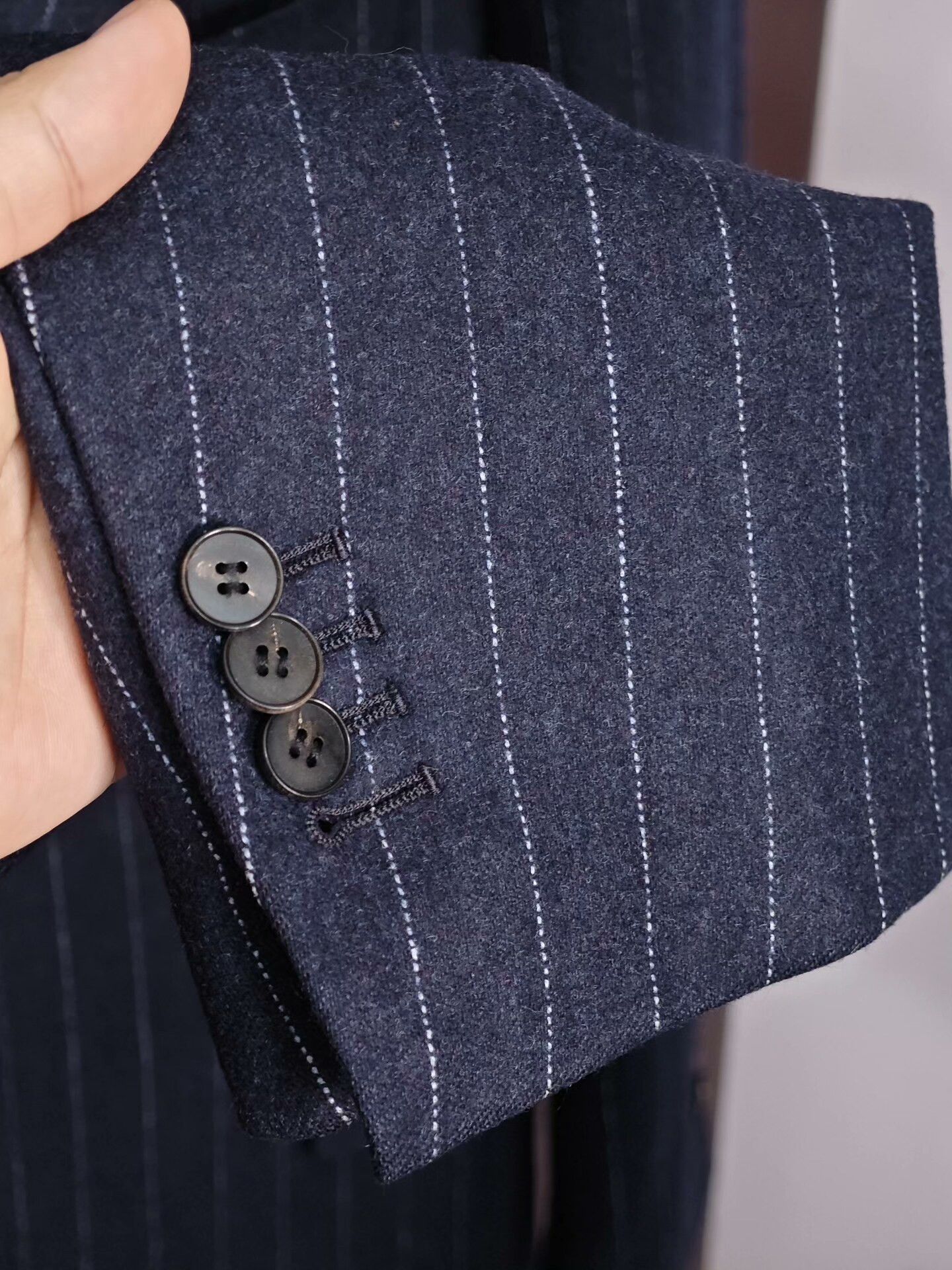 Ring Jacket Italian VBC Wool Blazer with Stripes Size US M / EU 48-50 / 2 - 4 Thumbnail