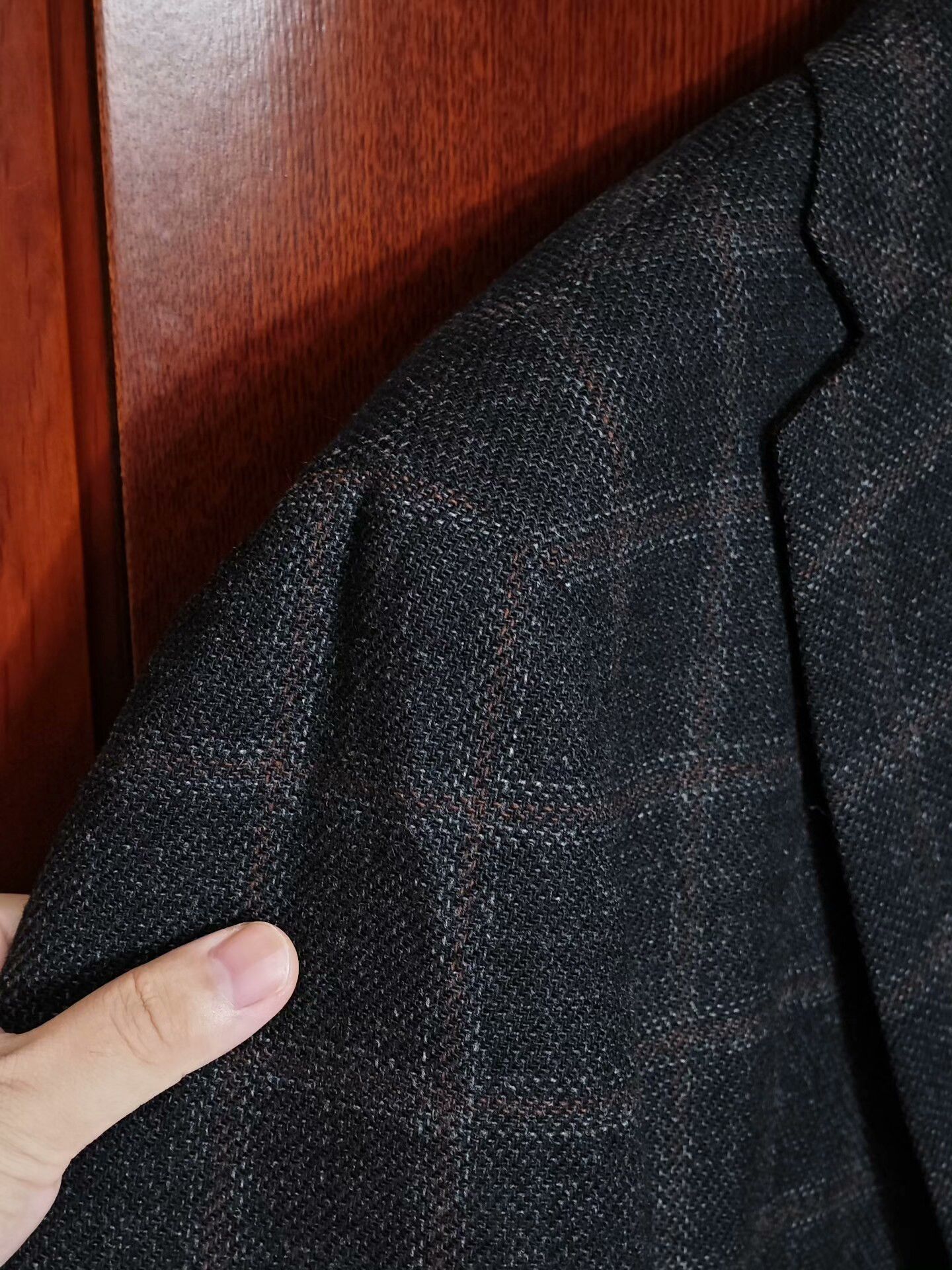 Abraham Moon & Sons British Wool Blazer with Orange Plaid Size US M / EU 48-50 / 2 - 3 Thumbnail