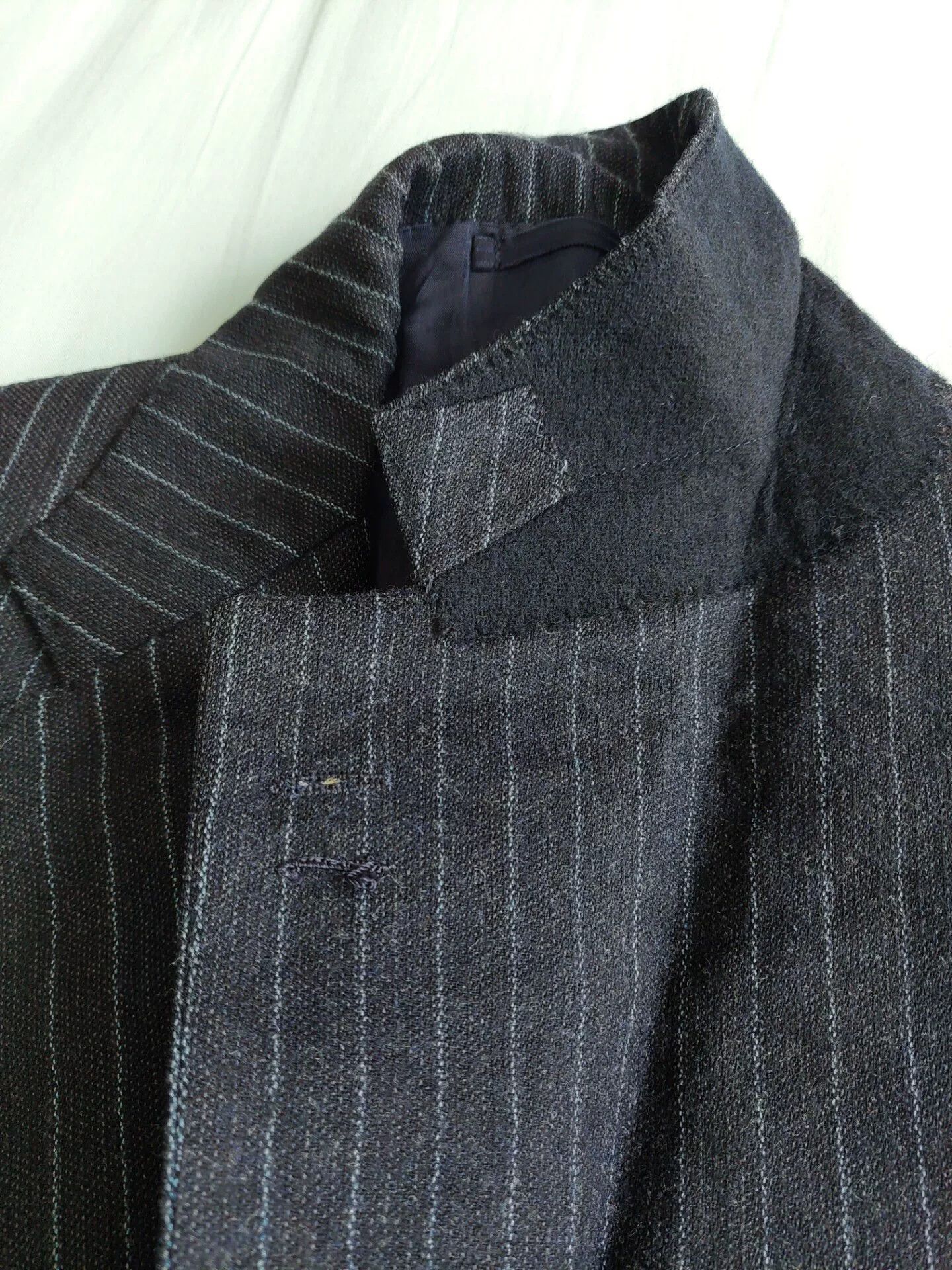 Ermenegildo Zegna Japanese Wool Pinstripe Suit Jacket Size US M / EU 48-50 / 2 - 6 Thumbnail
