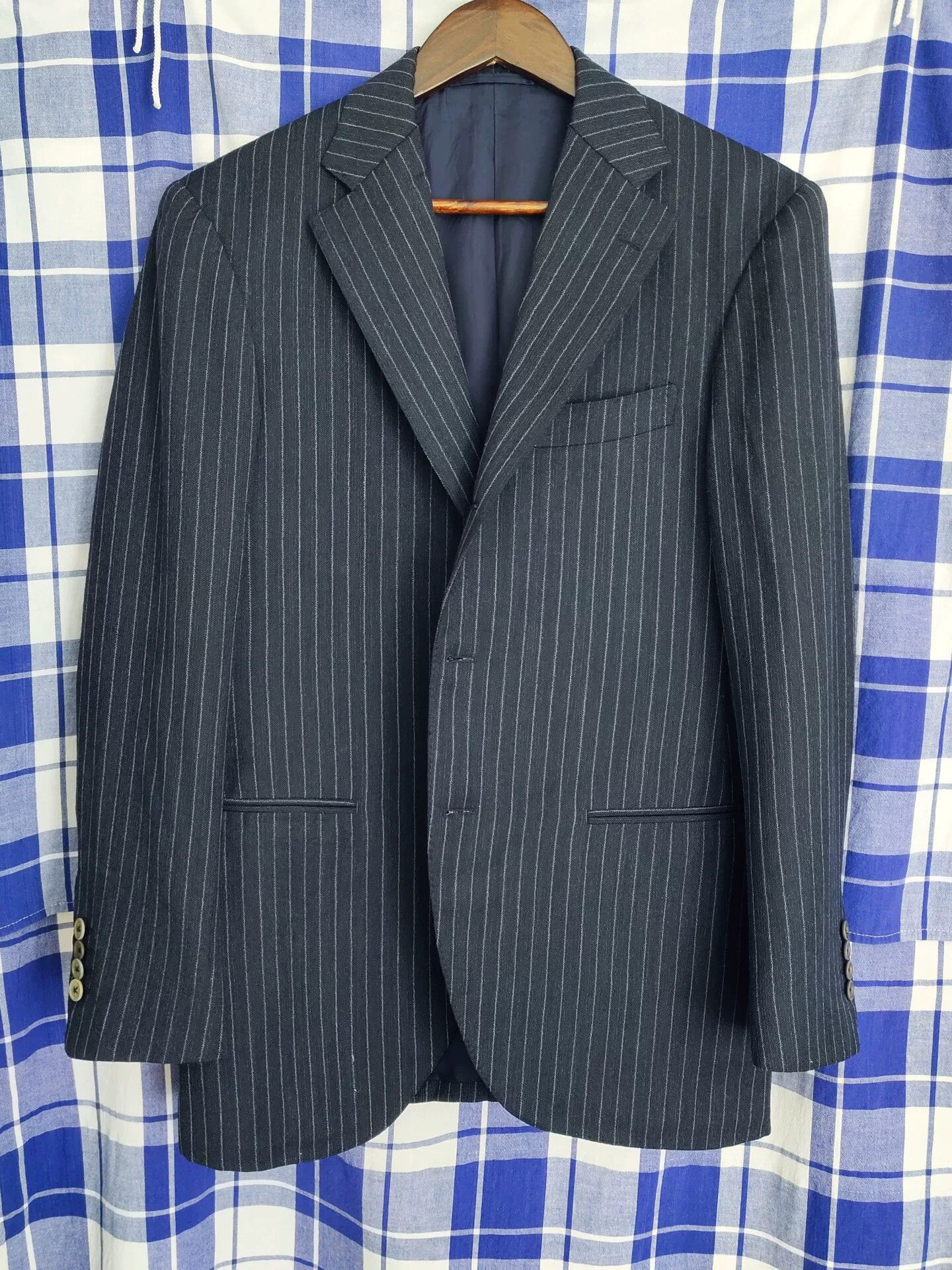 Ermenegildo Zegna Japanese Wool Pinstripe Suit Jacket Size US M / EU 48-50 / 2 - 3 Thumbnail