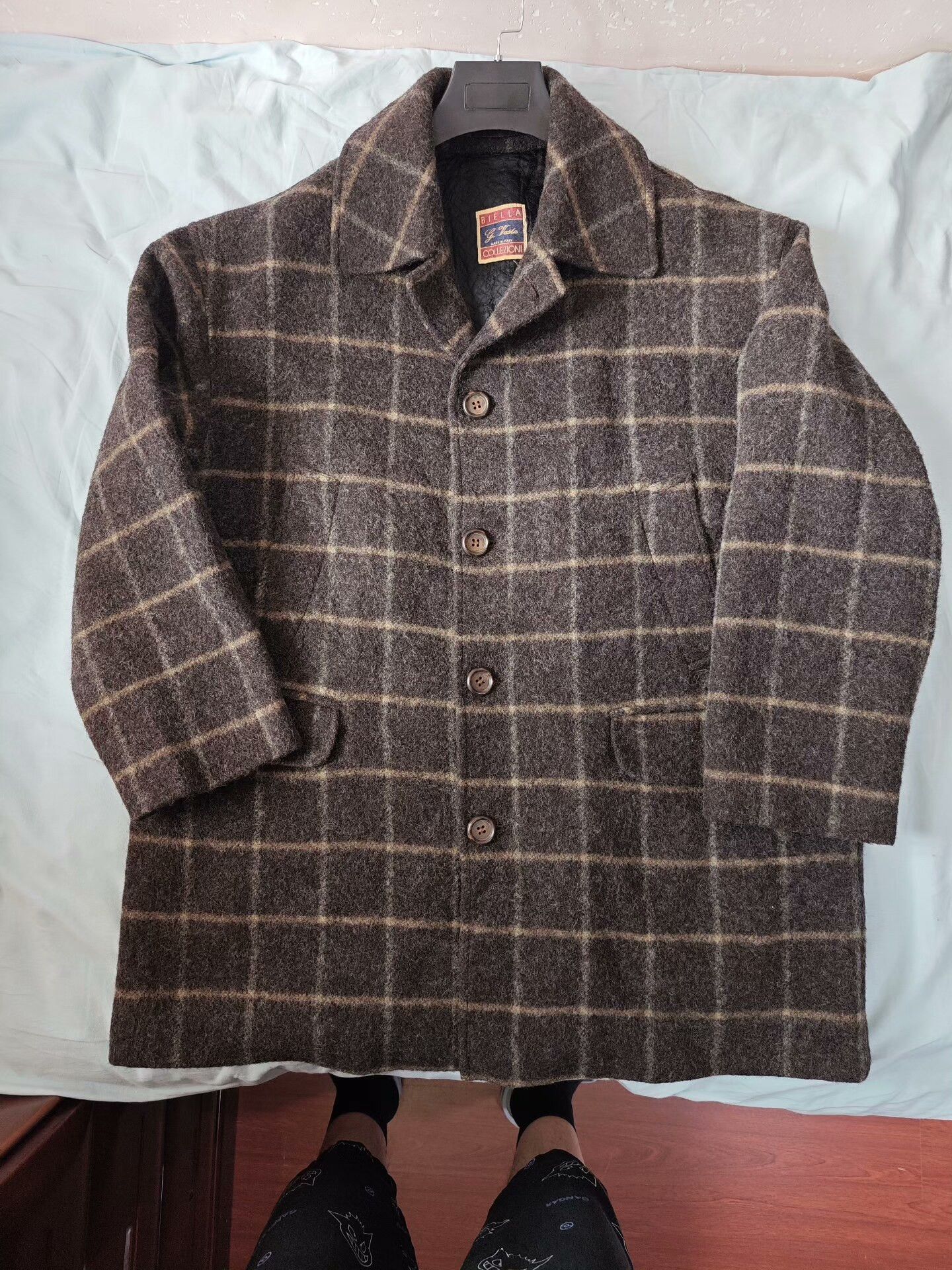 Gazzarrini Italian Wool Short Coat with Plaid Pattern Size M / US 6-8 / IT 42-44 - 7 Thumbnail