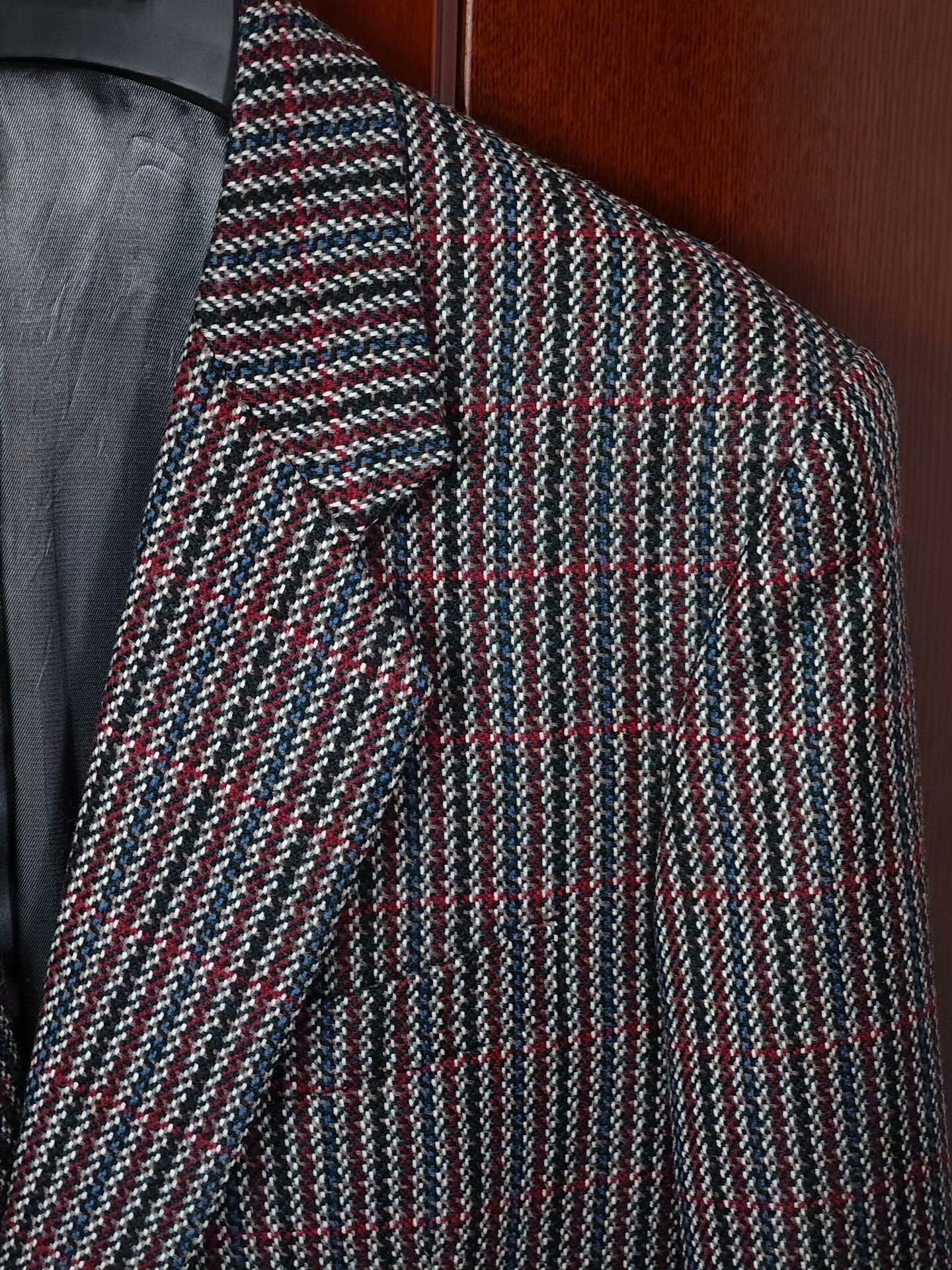 Johnstons Of Elgin Custom Wool Blend Check Blazer Size US M / EU 48-50 / 2 - 2 Thumbnail