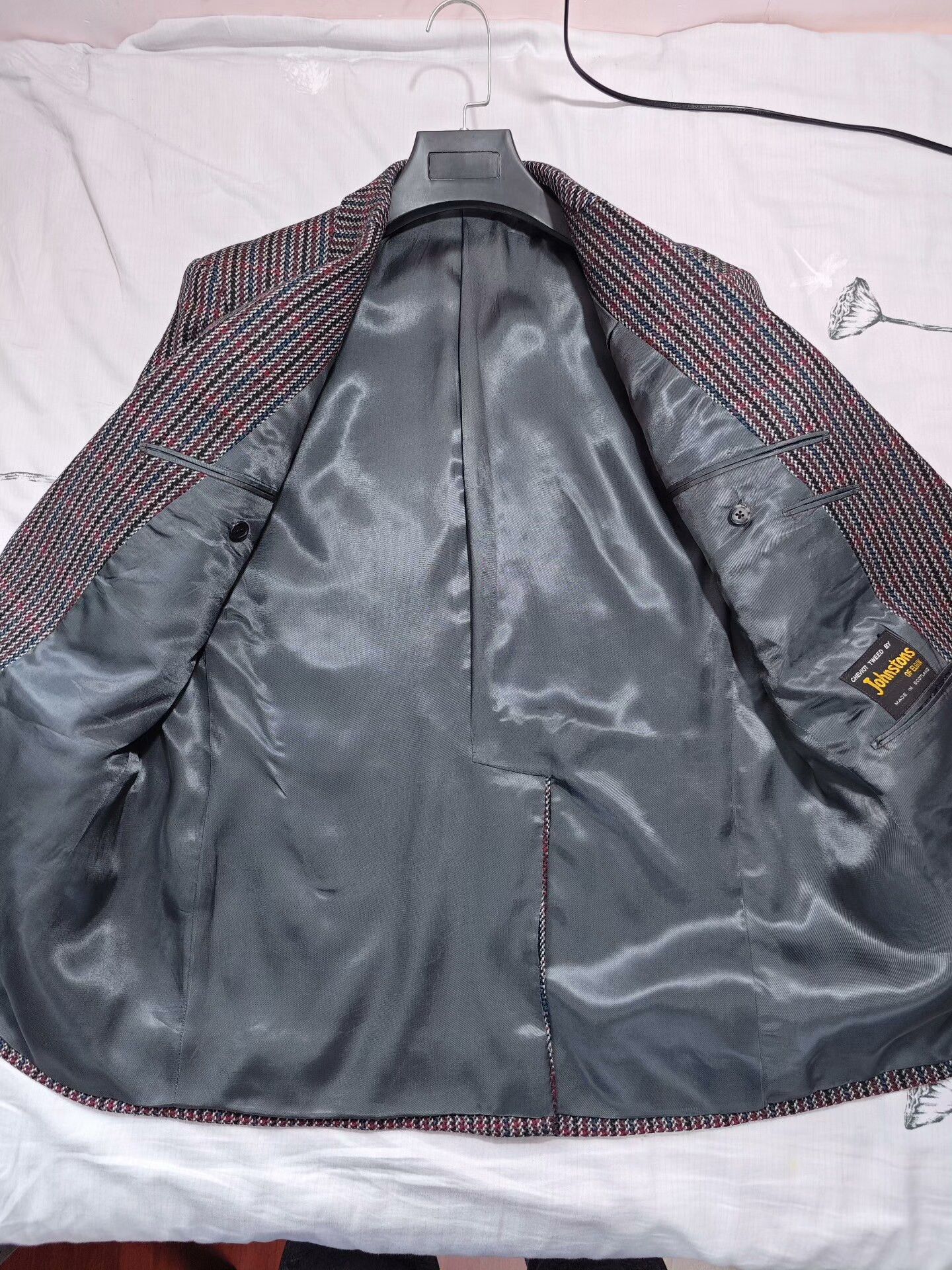Johnstons Of Elgin Custom Wool Blend Check Blazer Size US M / EU 48-50 / 2 - 6 Thumbnail