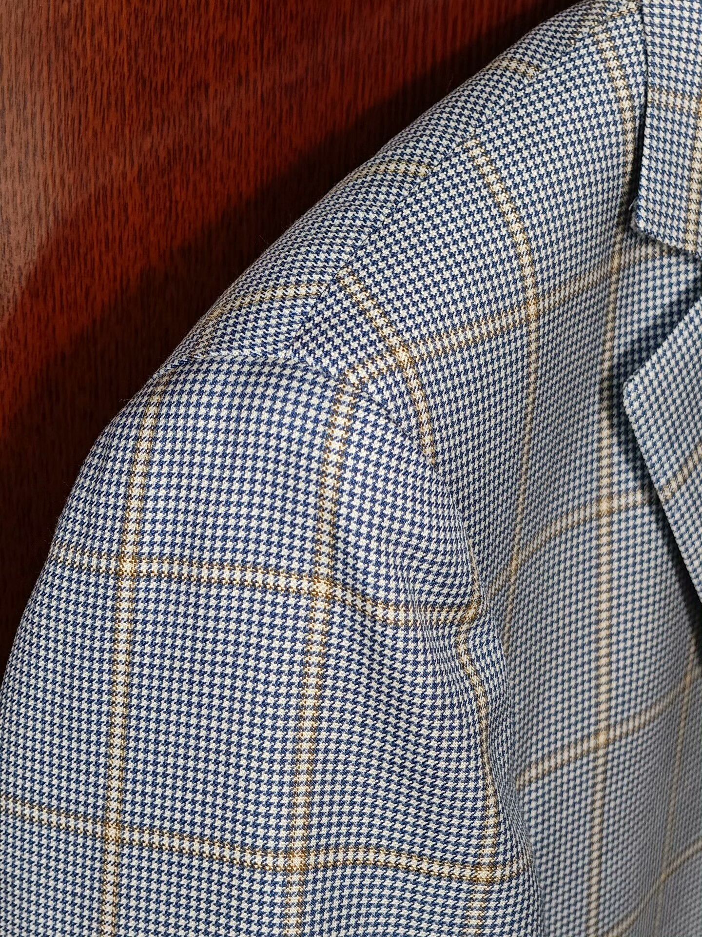 Ede & Ravenscroft Stylish Blue Check Wool-Silk Suit Size US M / EU 48-50 / 2 - 3 Thumbnail