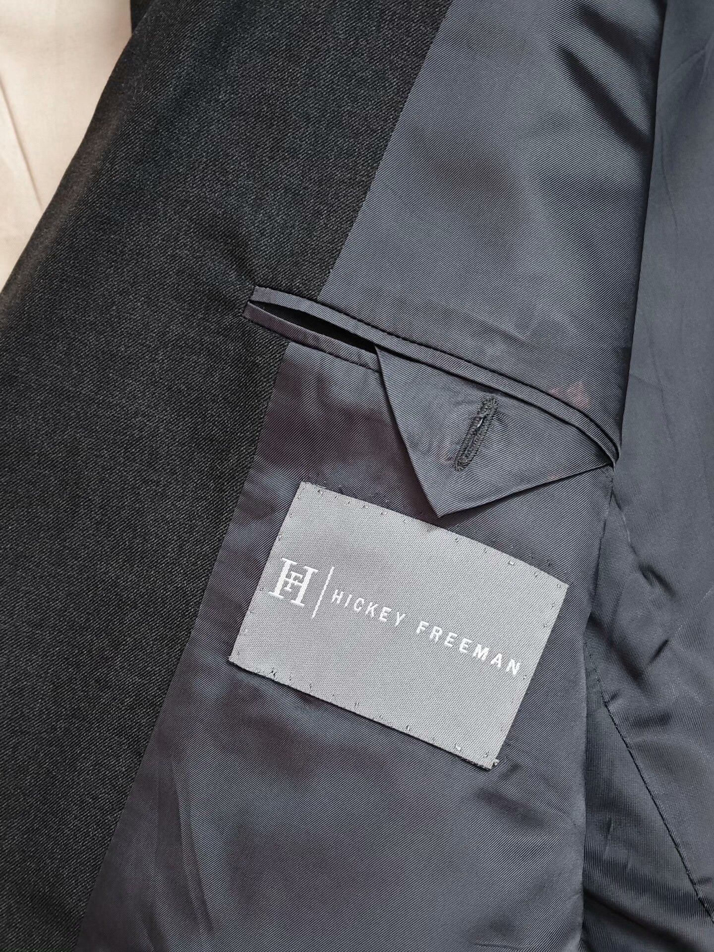 Hickey Freeman Hickey Freeman Gray Wool Suit Jacket Size US M / EU 48-50 / 2 - 7 Thumbnail