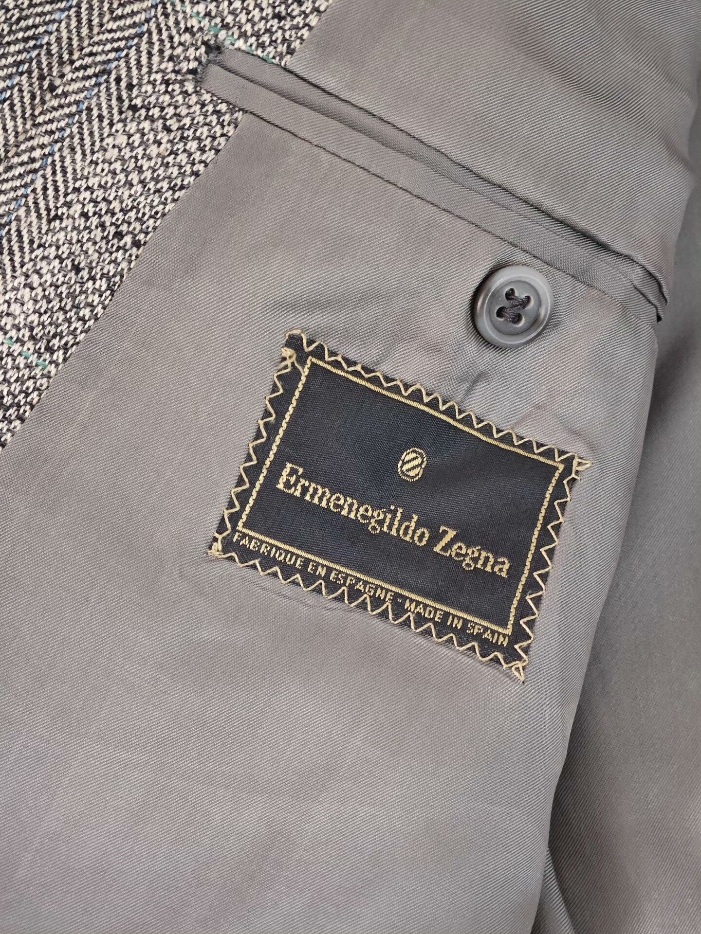 Ermenegildo Zegna Zegna Gray Wool Linen Blazer Size US M / EU 48-50 / 2 - 7 Thumbnail