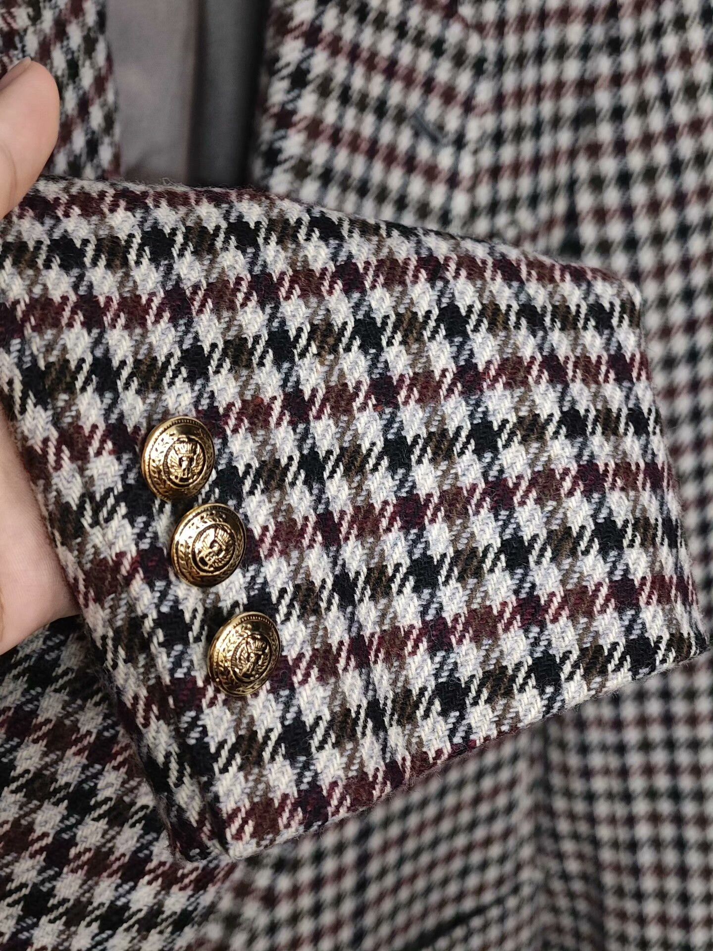 SCOTTeVEST Custom Wool Suit in Houndstooth Pattern Size US S / EU 44-46 / 1 - 4 Thumbnail