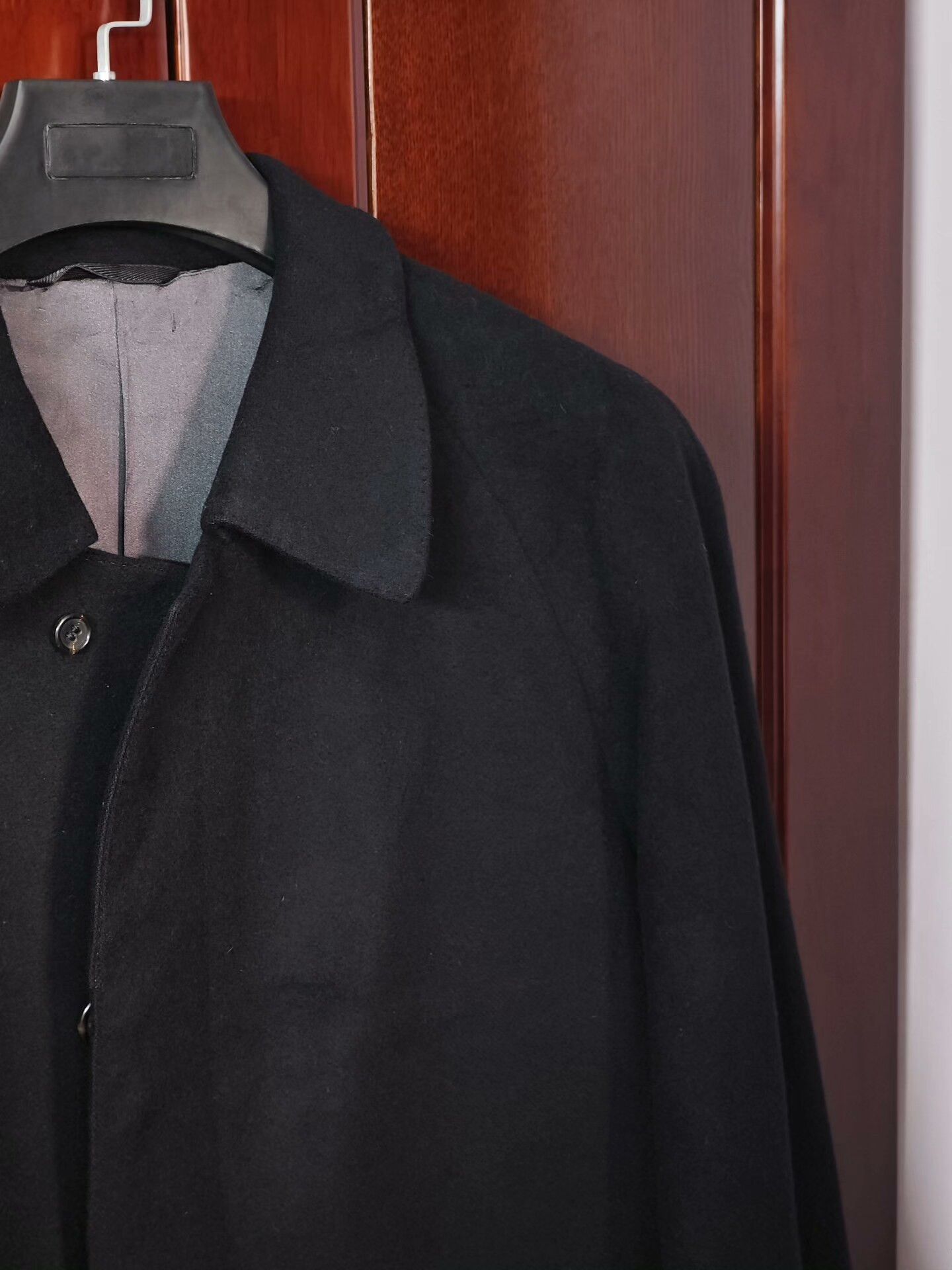 Ermenegildo Zegna Custom Black Wool Cashmere Coat Size US M / EU 48-50 / 2 - 2 Thumbnail