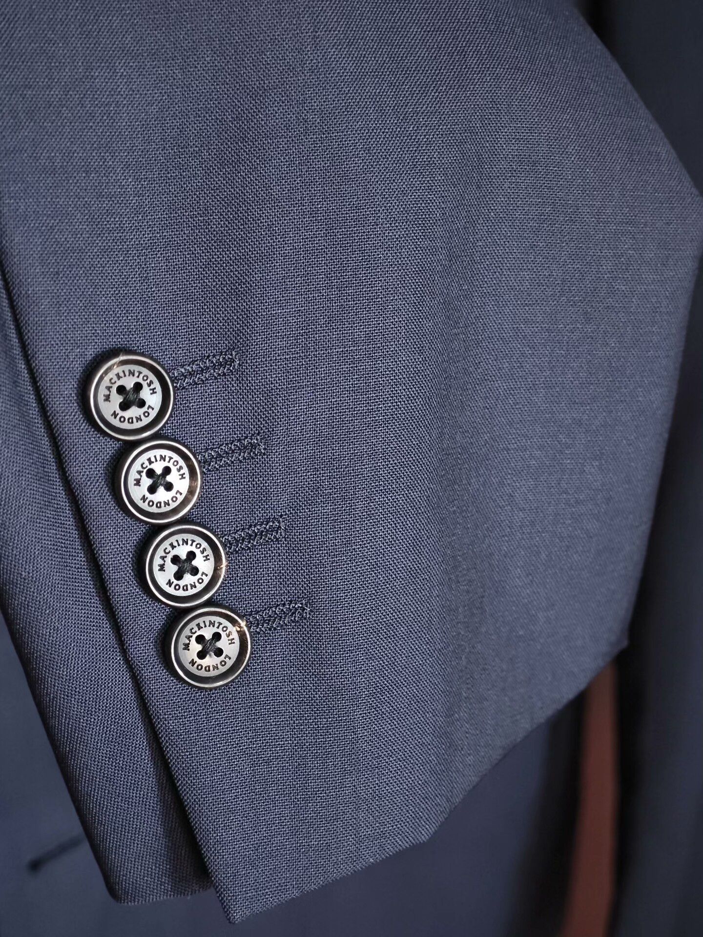 Mackintosh Mackintosh Blue Wool Suit Jacket Size US M / EU 48-50 / 2 - 3 Thumbnail
