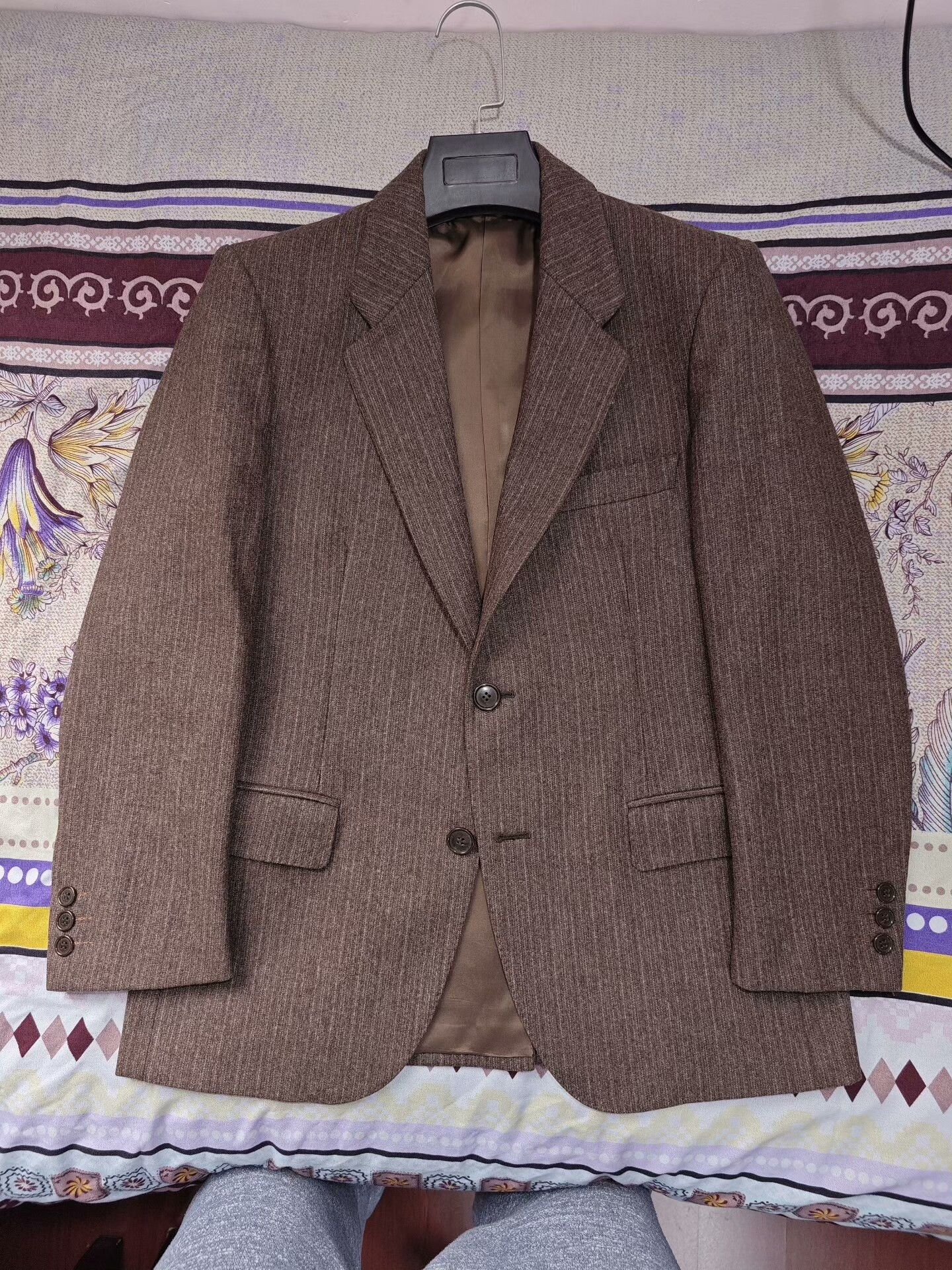Zanetti Vintage Italian Brown Wool Blazer Size US S / EU 44-46 / 1 - 5 Thumbnail