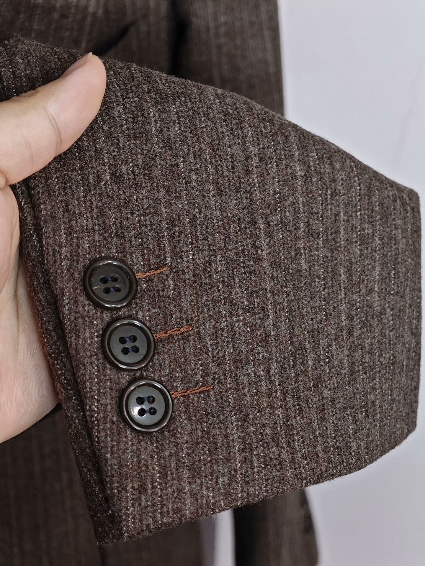 Zanetti Vintage Italian Brown Wool Blazer Size US S / EU 44-46 / 1 - 4 Thumbnail