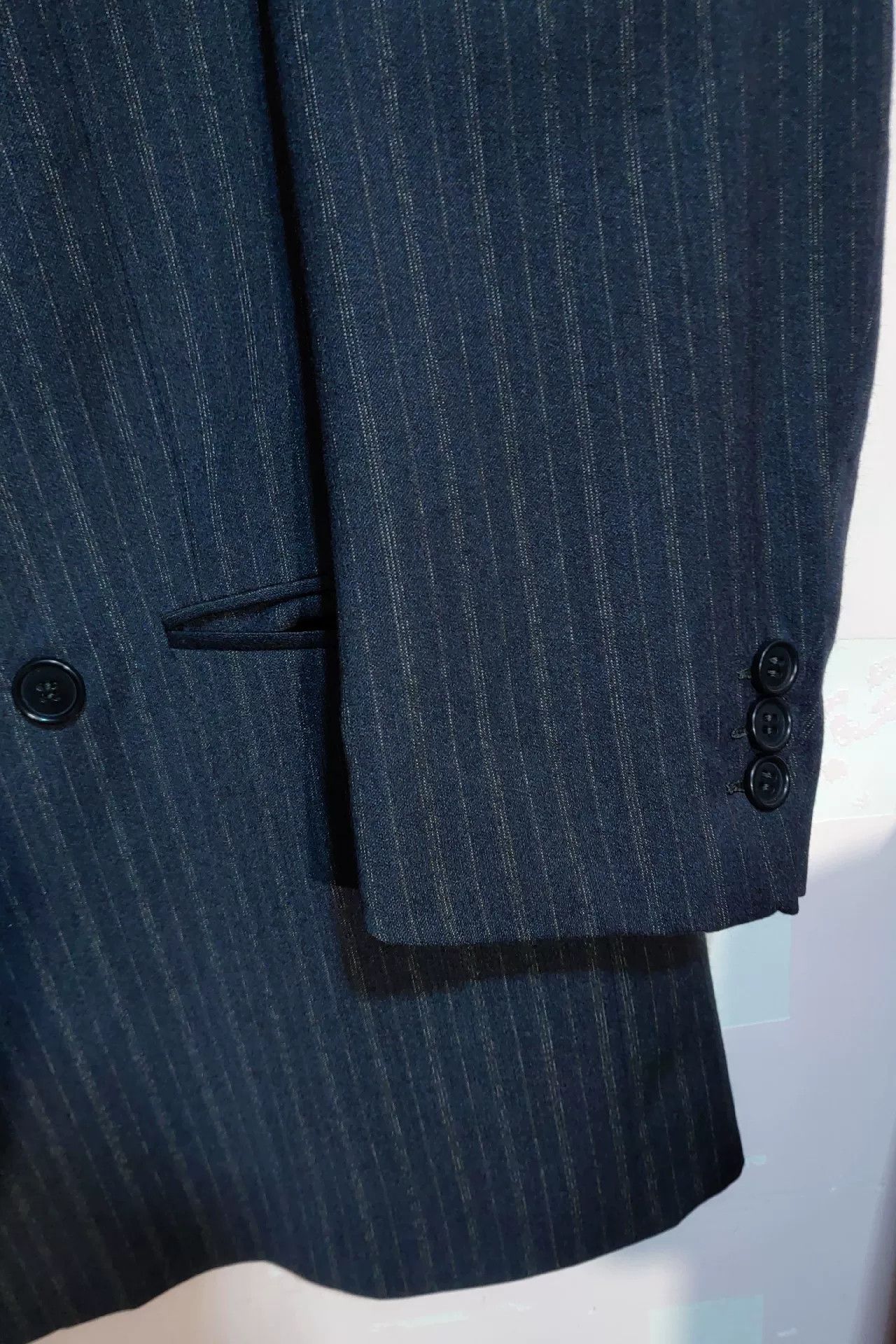 Oscar De La Renta Oscar de la Renta Navy Wool Suit Size US M / EU 48-50 / 2 - 3 Thumbnail