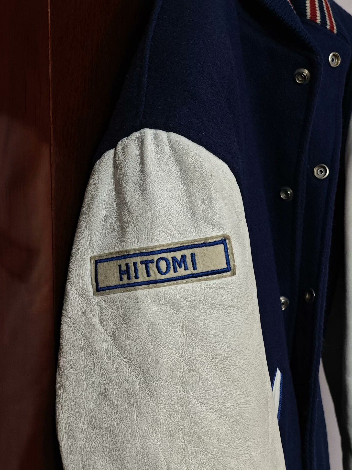 MLB Vintage Wool and Leather Baseball Jacket Size US L / EU 52-54 / 3 - 3 Thumbnail