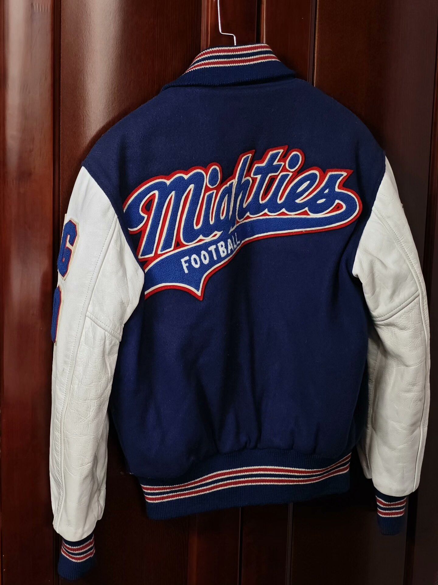 MLB Vintage Wool and Leather Baseball Jacket Size US L / EU 52-54 / 3 - 4 Thumbnail