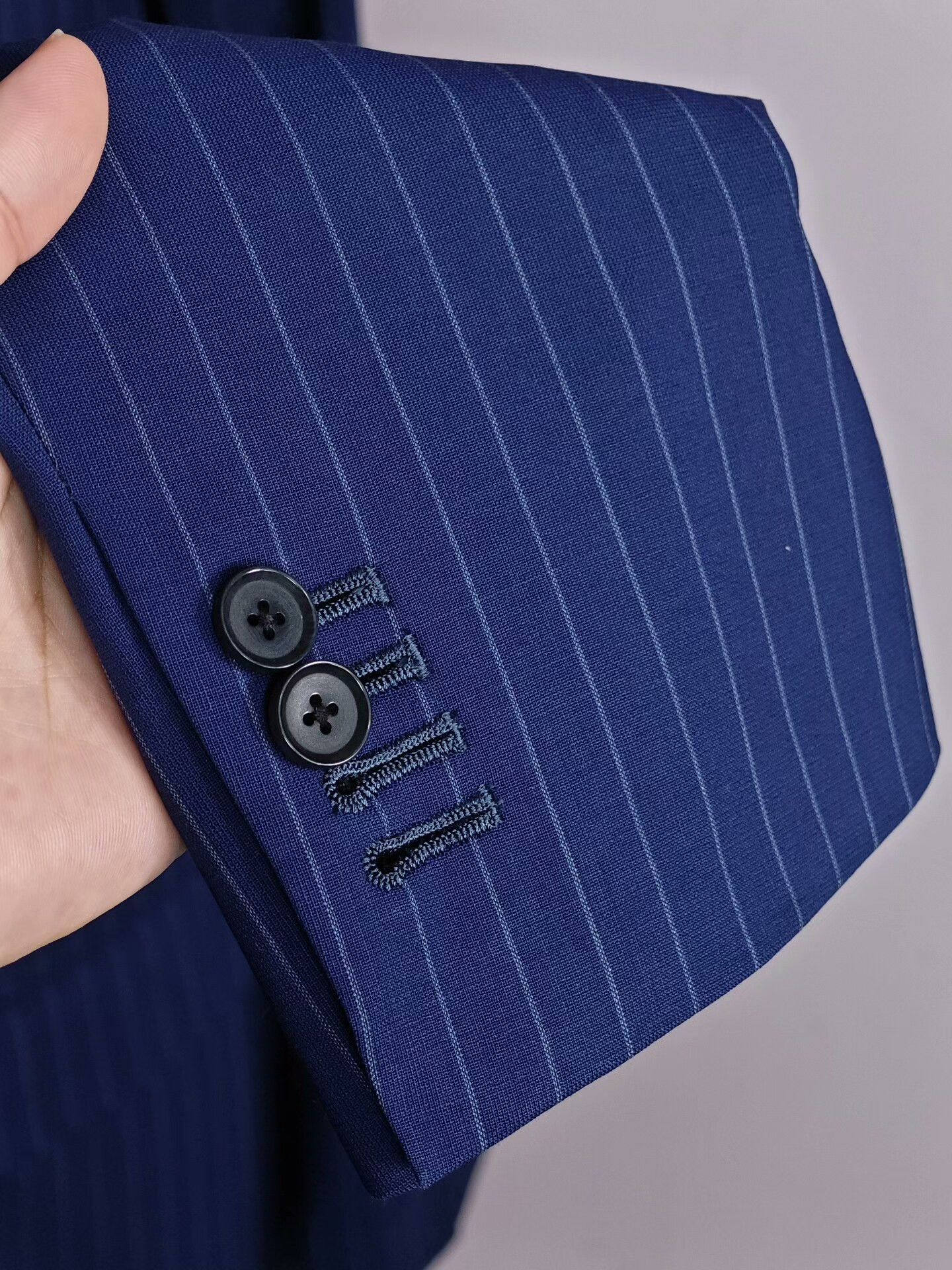 Tomorrowland Italian Drago Wool Suit in Blue Stripe Size US M / EU 48-50 / 2 - 4 Thumbnail