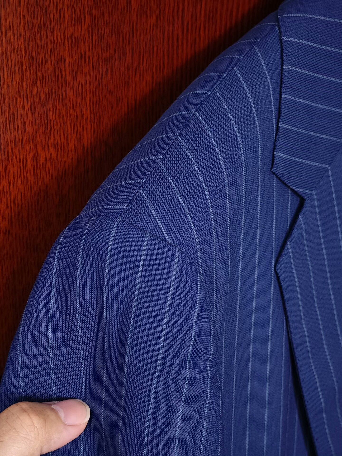 Tomorrowland Italian Drago Wool Suit in Blue Stripe Size US M / EU 48-50 / 2 - 3 Thumbnail