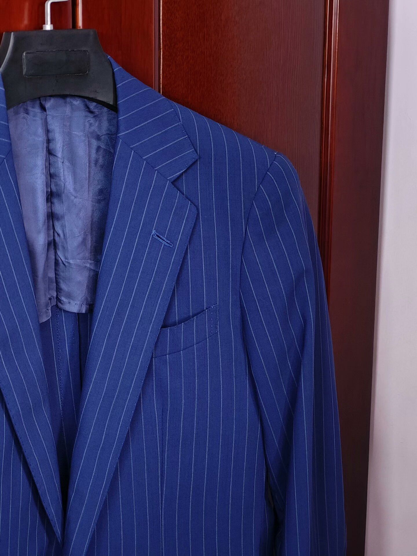 Tomorrowland Italian Drago Wool Suit in Blue Stripe Size US M / EU 48-50 / 2 - 2 Thumbnail