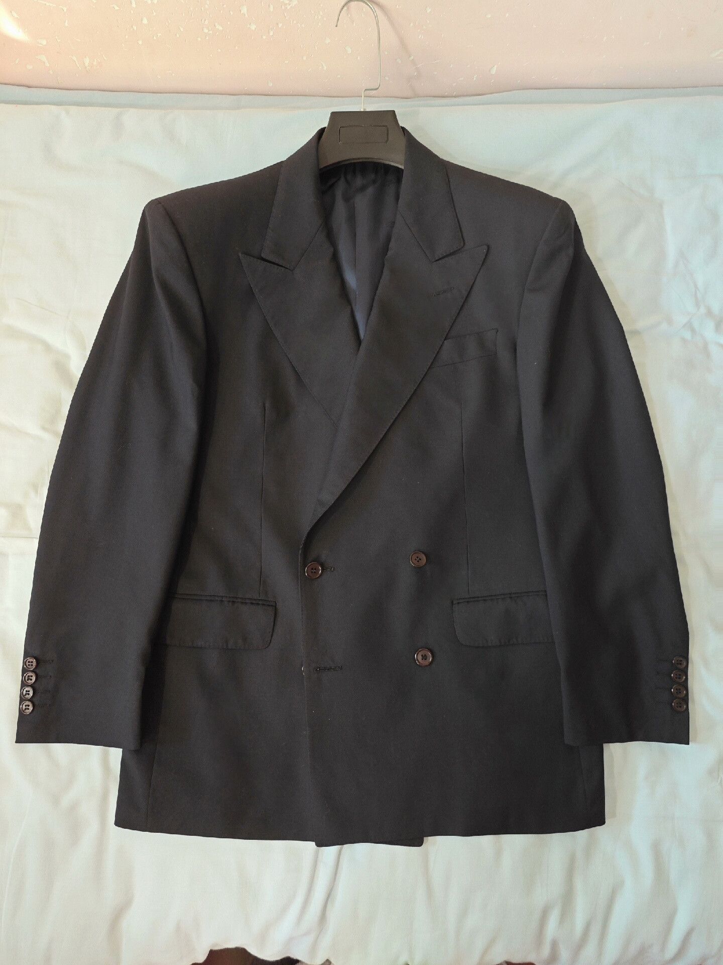 S.T. Dupont Custom Gray Wool Double-Breasted Suit Size US M / EU 48-50 / 2 - 2 Thumbnail