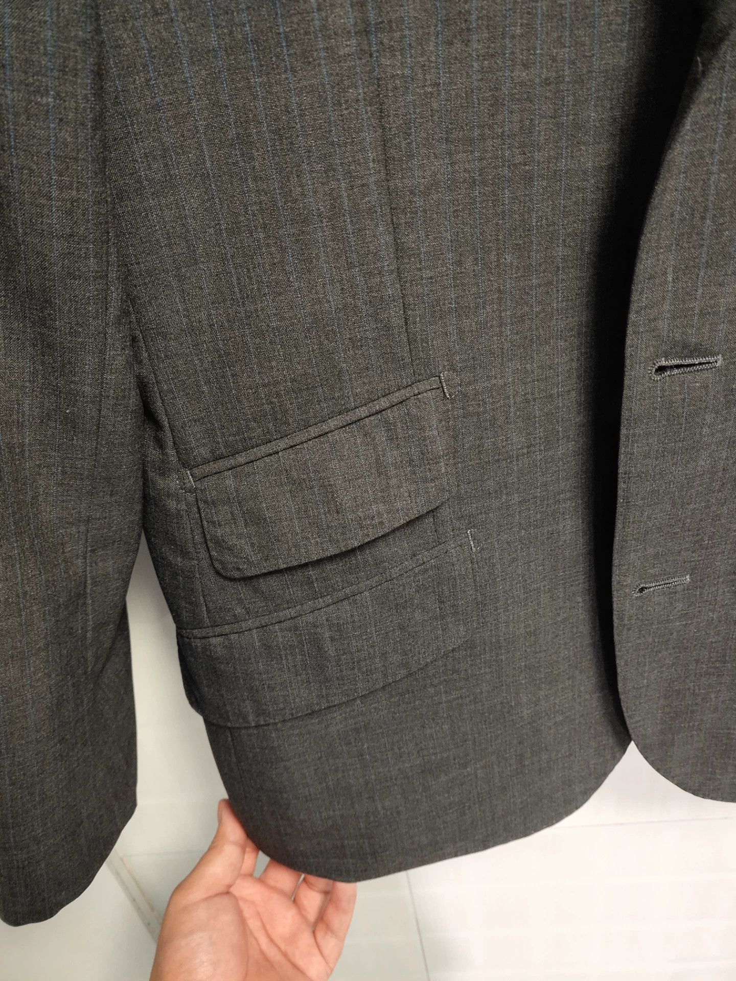 Ring Jacket Japanese Wool Suit Jacket with Stripes Size US M / EU 48-50 / 2 - 7 Thumbnail