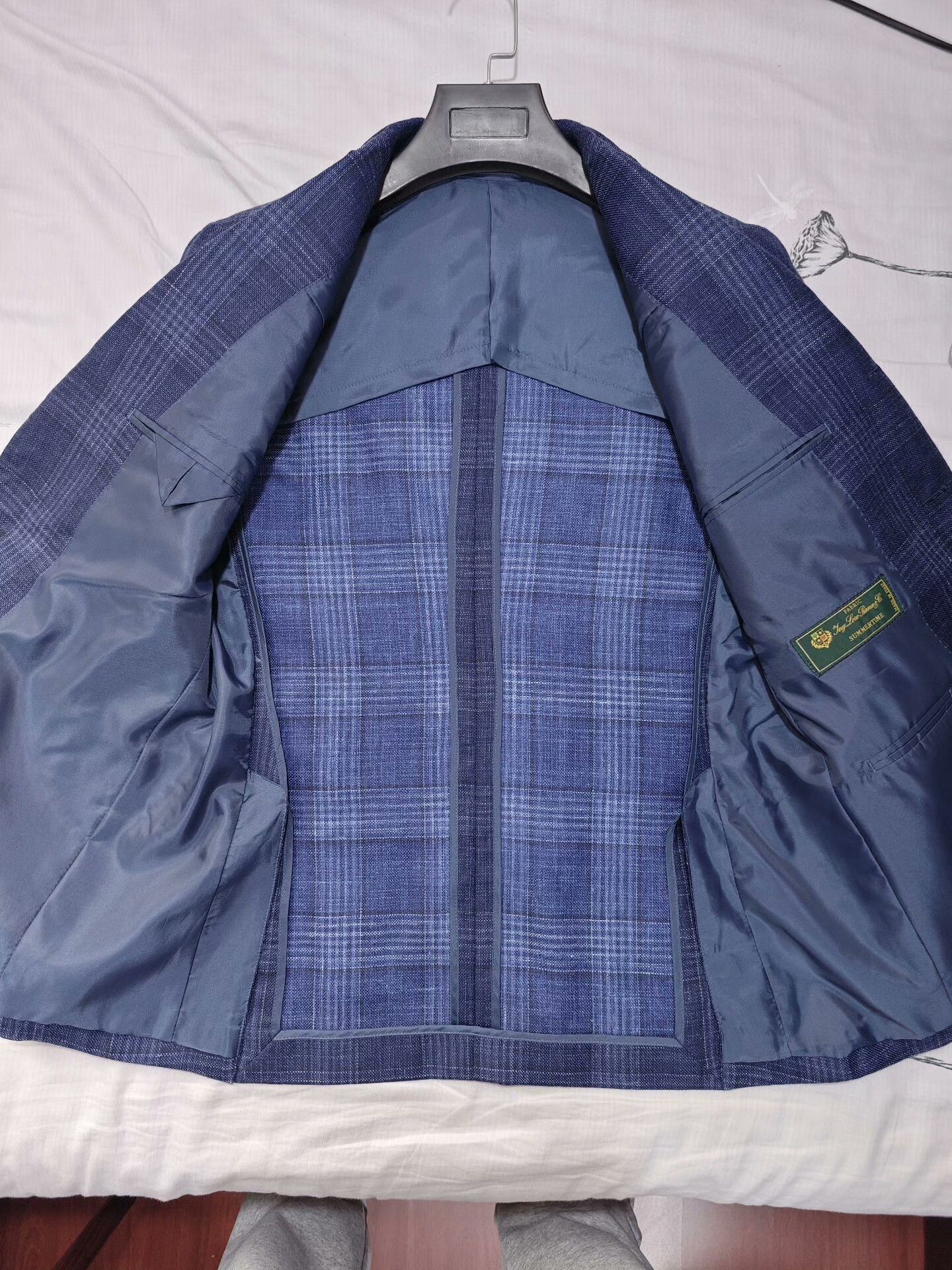 Loro Piana Loro Piana Custom Suit Blue Checked Size US S / EU 44-46 / 1 - 6 Thumbnail