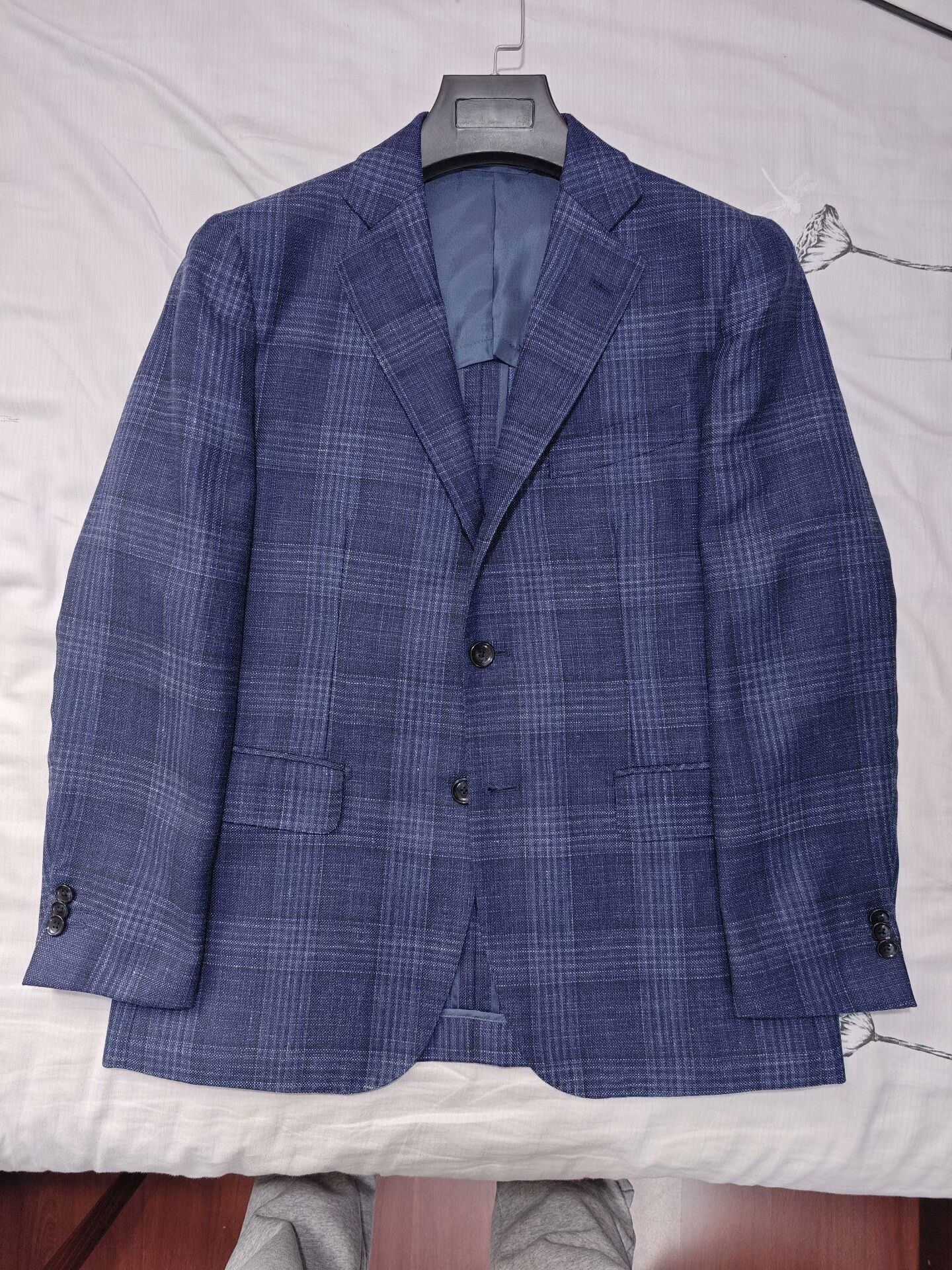 Loro Piana Loro Piana Custom Suit Blue Checked Size US S / EU 44-46 / 1 - 5 Thumbnail