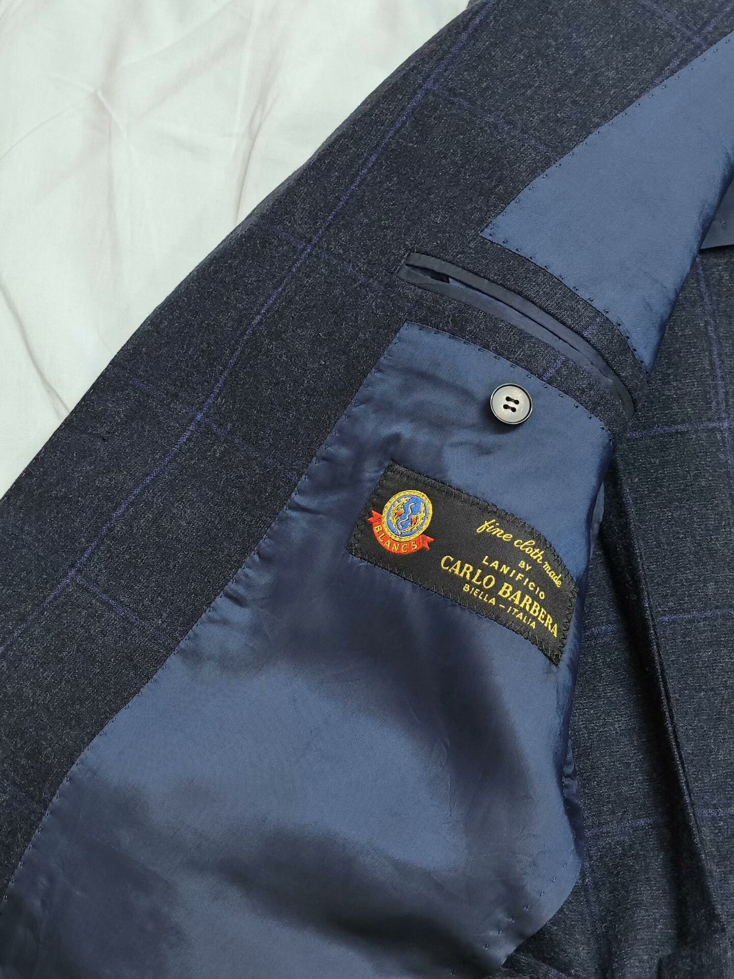 Luciano Barbera Carlo Barbera Wool Flannel Suit Jacket Size US S / EU 44-46 / 1 - 7 Thumbnail