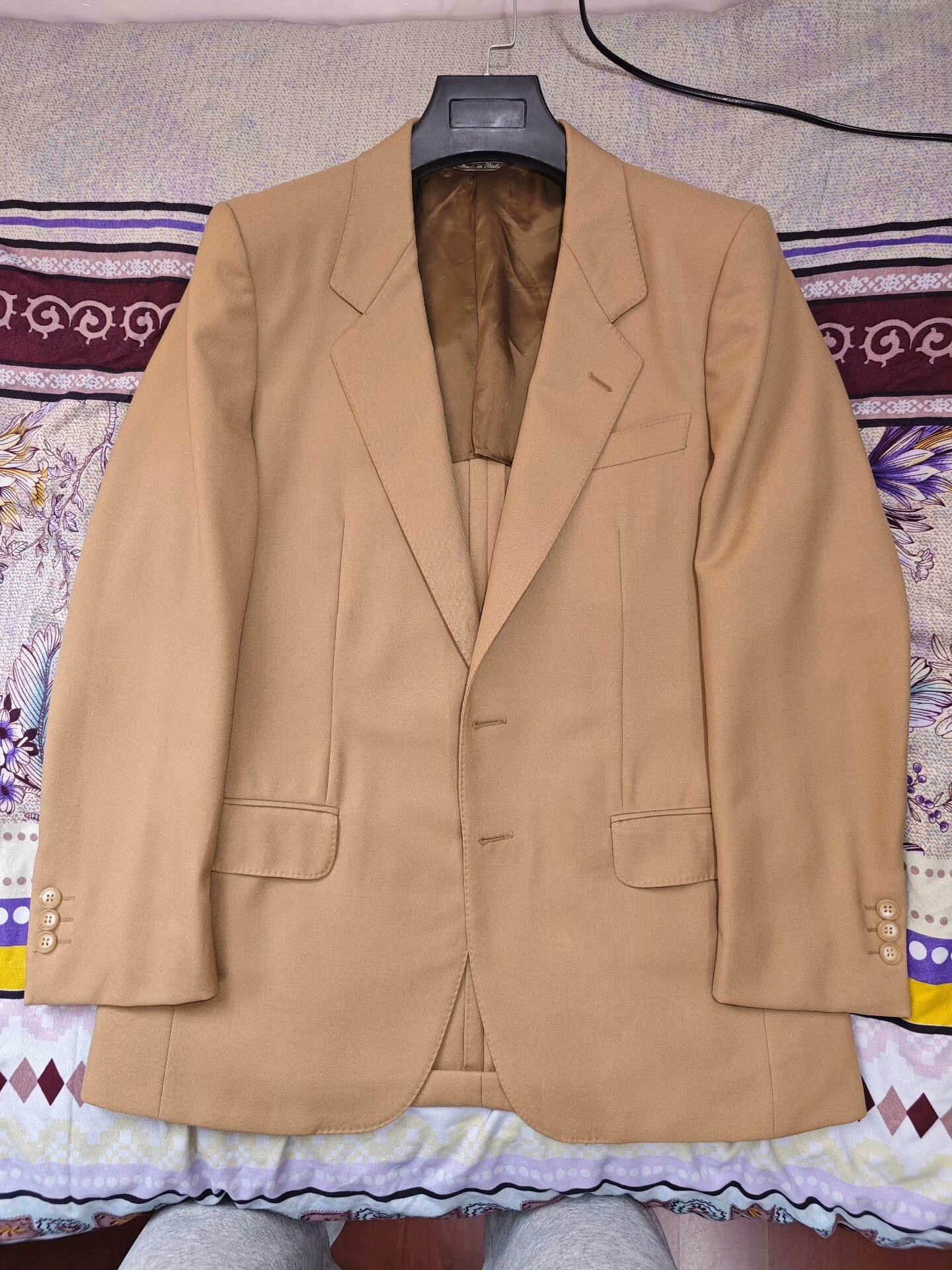 Ermenegildo Zegna Zegna Beige Wool Blend Suit Jacket Size US S / EU 44-46 / 1 - 5 Thumbnail