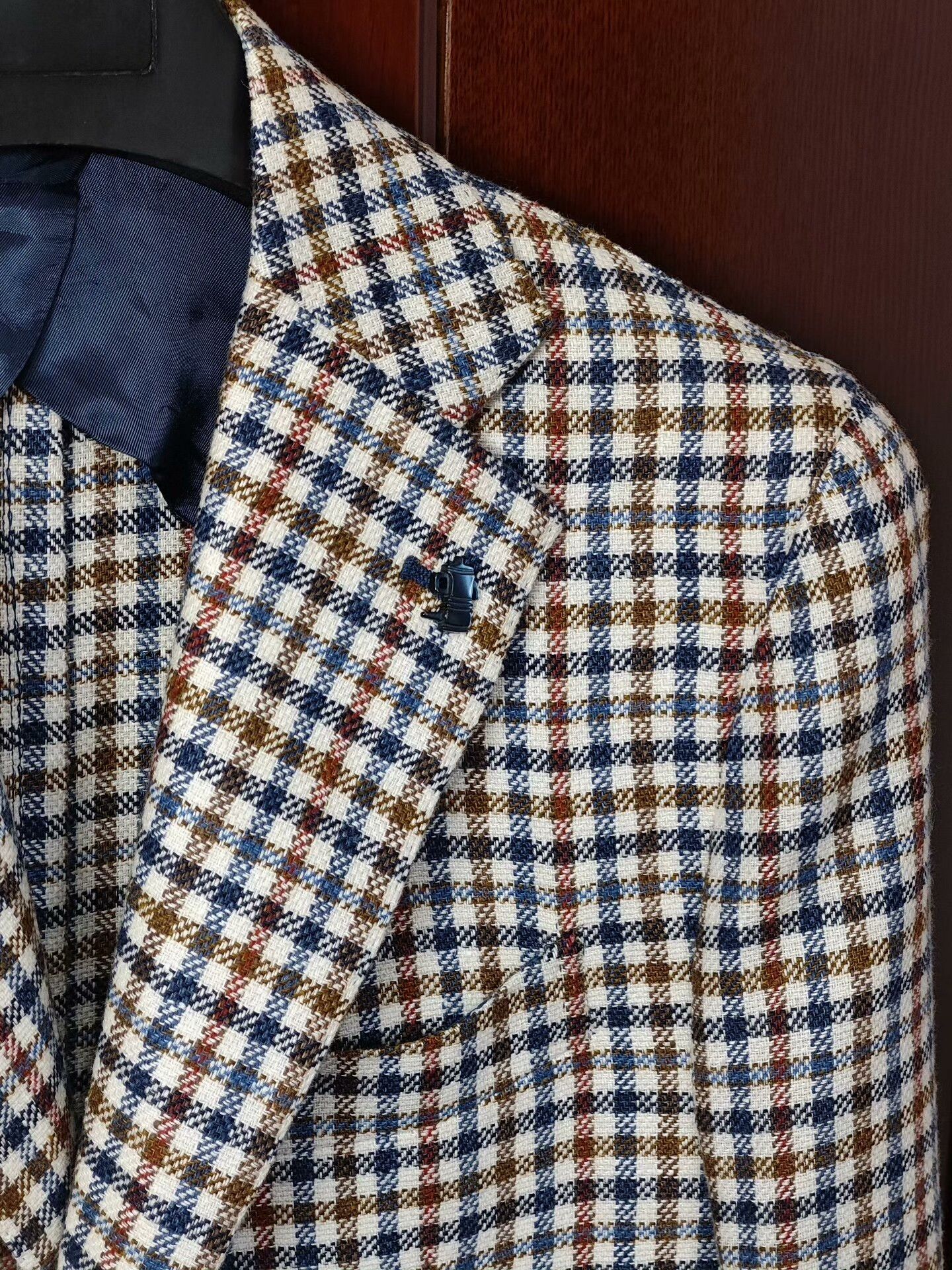 Sartoria Partenopea Italian Casual Wool Silk Blazer Size US M / EU 48-50 / 2 - 2 Thumbnail